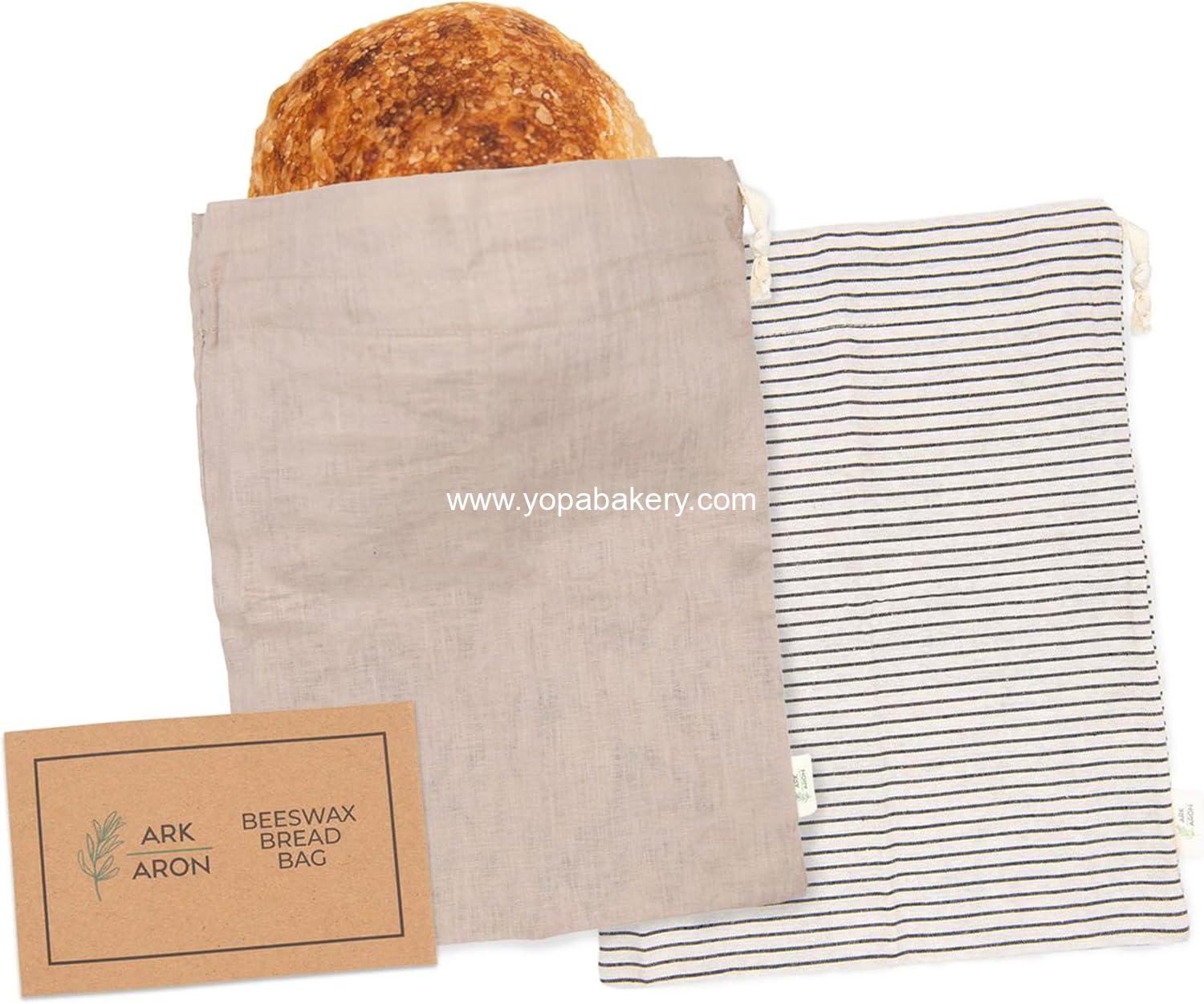 Wholesale Reusable Bread Bags - Pack of 2 Beeswax Bags for Sourdough and Homemade Breads | Linen Storage Bags for Sourdough Loaves | Cotton Food Storage Bag (Olive Leaf/Almond Branch) Factory