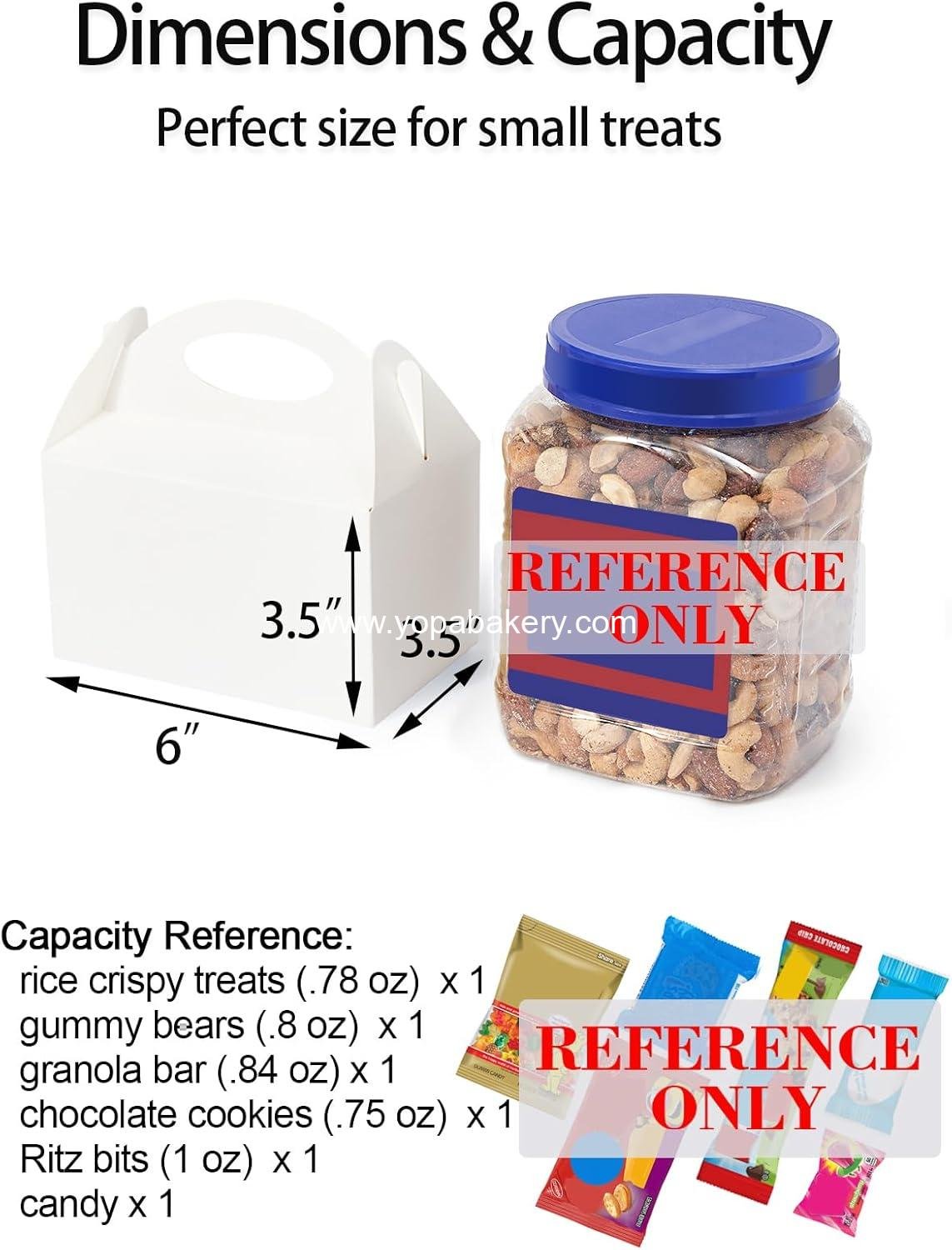 Wholesale 50 Pcs Treat Boxes - White 6 Inch Candy Boxes with Handle - Paper Cookie Gift & Snack Goodie Bags for Kids Birthday, Baby Shower, Wedding Factory Wholesale 50 Pcs Treat Boxes - White 6 Inch Candy Boxes with Handle - Paper Cookie Gift & Snack Goodie Bags for Kids Birthday, Baby Shower, Wedding Factory