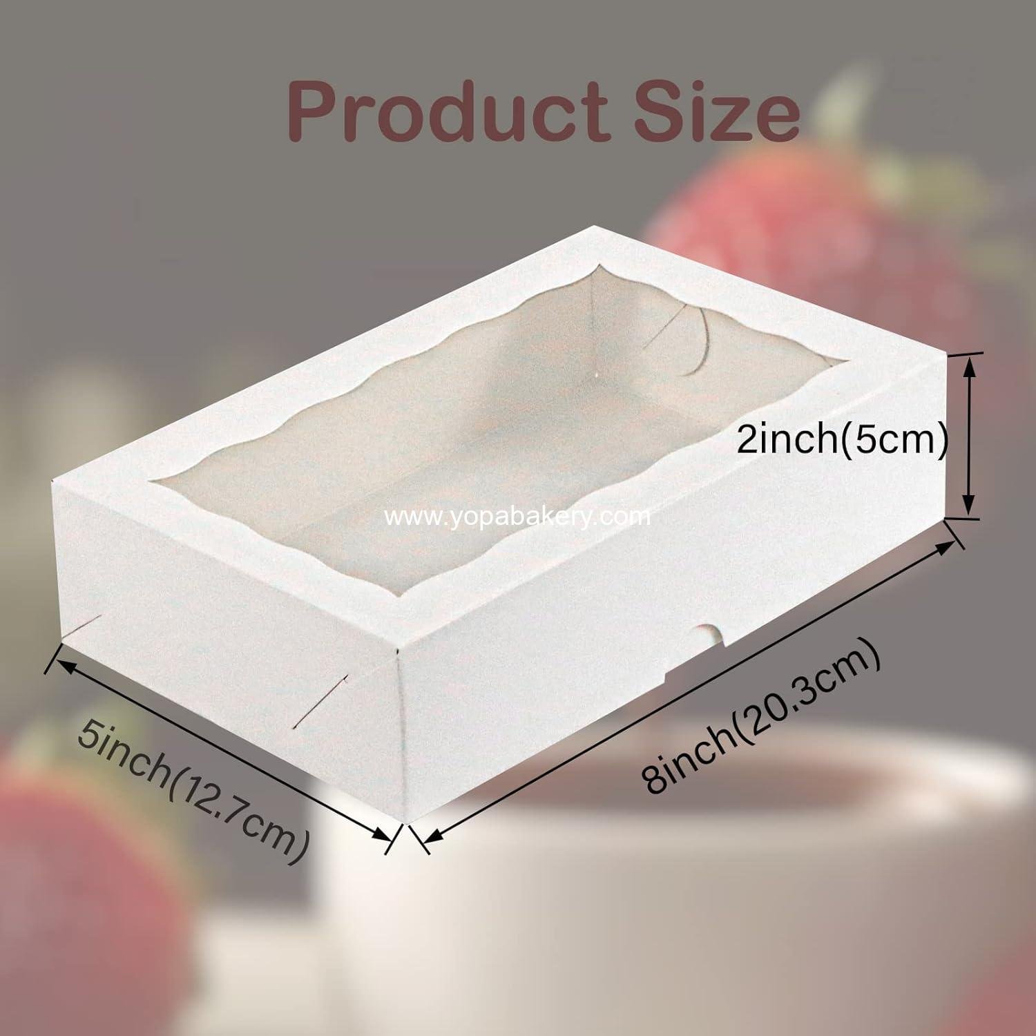 Wholesale 20PCS 8x5x2 Inch Bakery Boxes with Window for Chocolate Covered Strawberries, Cakesickles, Chocolate Truffles, Pretzels & More - Manufacturer