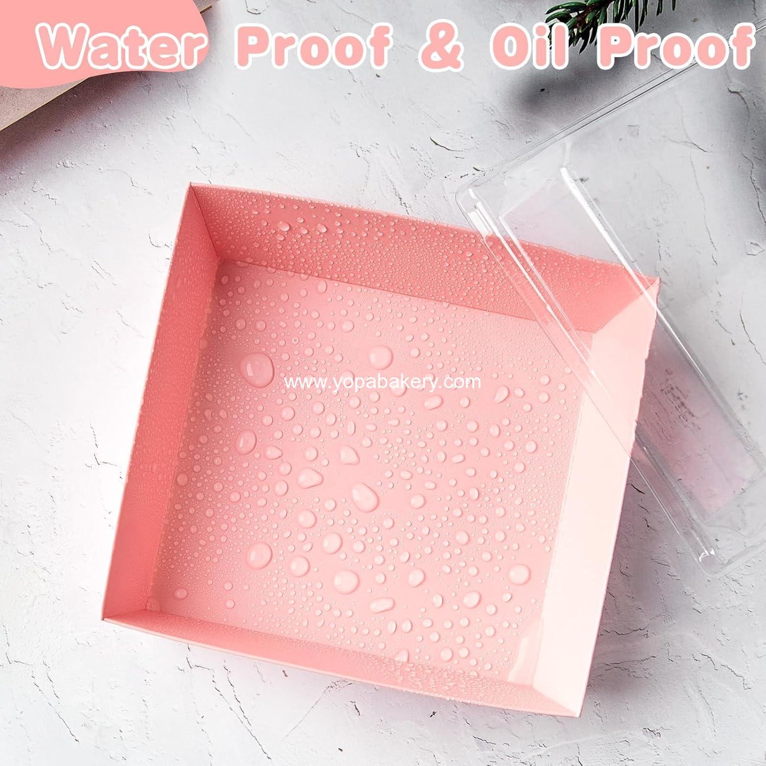 Wholesale 20 Pack Small Charcuterie Boxes with Clear Lids, To Go Paper Dessert Boxes, 5-Inch Disposable Food Containers for Cookies, Cupcakes, Sliced Cakes, Strawberries (Pink) Factory