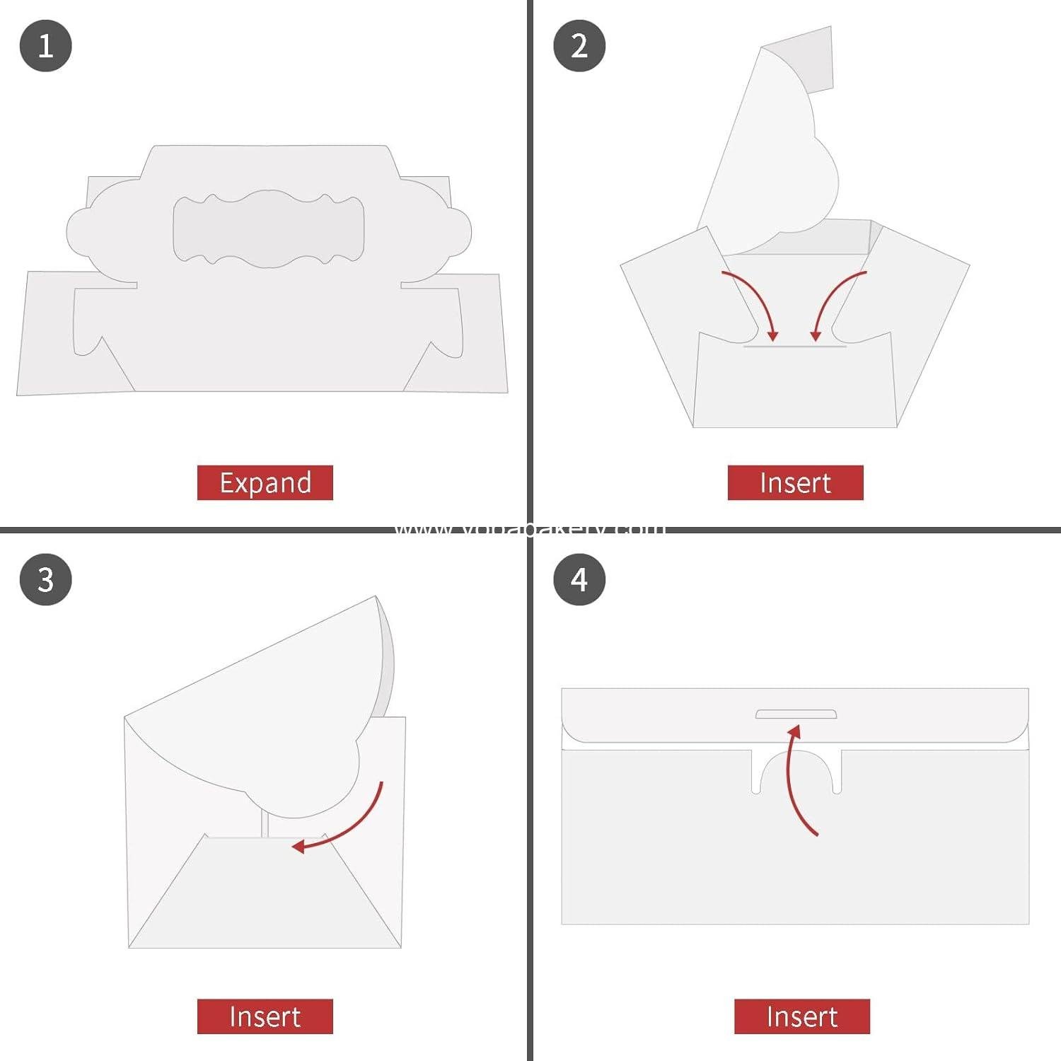 Wholesale 30pcs White Bakery Cookie Boxes with Window, 9x4x3.5 Inch Loaf Cake Boxes for Roll Cakes, Desserts, Muffins, Donuts, Candies, and Pastries - Factory