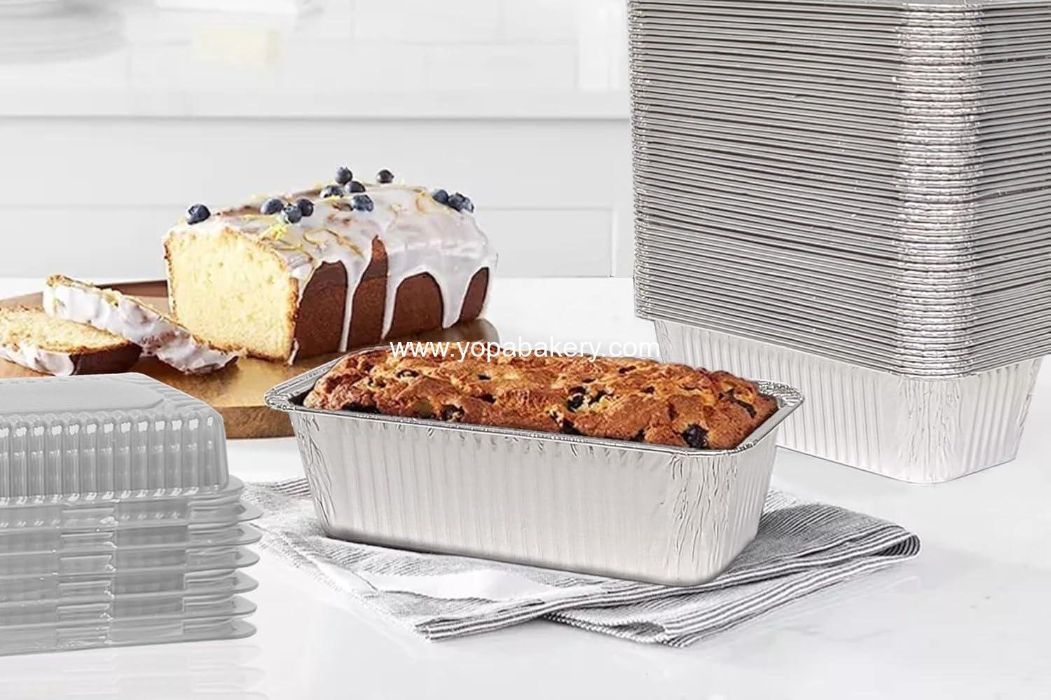 Wholesale Disposable Loaf Pans with Lids, 50 Pack, 8.5x4.5