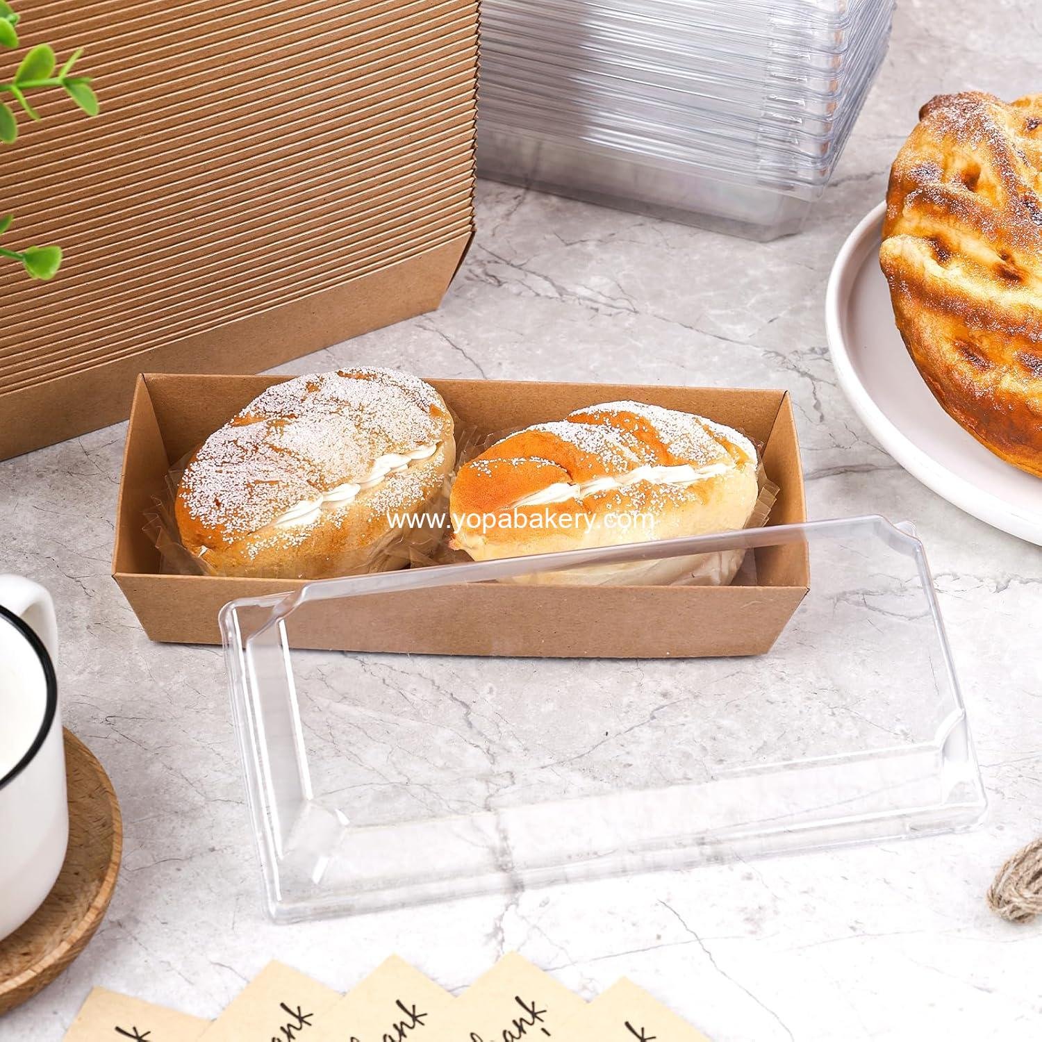 Wholesale 48PCS Charcuterie Boxes To Go Food Containers Small Paper Bakery Boxes Treat Box with Clear Lid for Sandwich Dessert and Cake Slices Factory