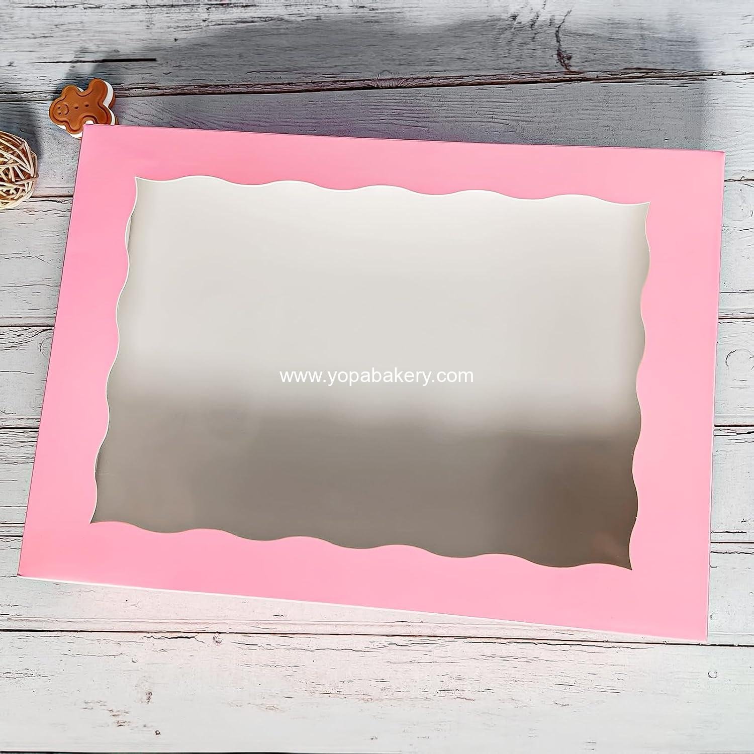 Wholesale Pink Pastry Bakery Boxes 15-Pack 14x10x3 Inch for Donuts, Muffins, and Cookies with PVC Window – Auto-Pop Up Cardboard Take Out Container, Factory Wholesale Pink Pastry Bakery Boxes 15-Pack 14x10x3 Inch for Donuts, Muffins, and Cookies with PVC Window – Auto-Pop Up Cardboard Take Out Container, Factory