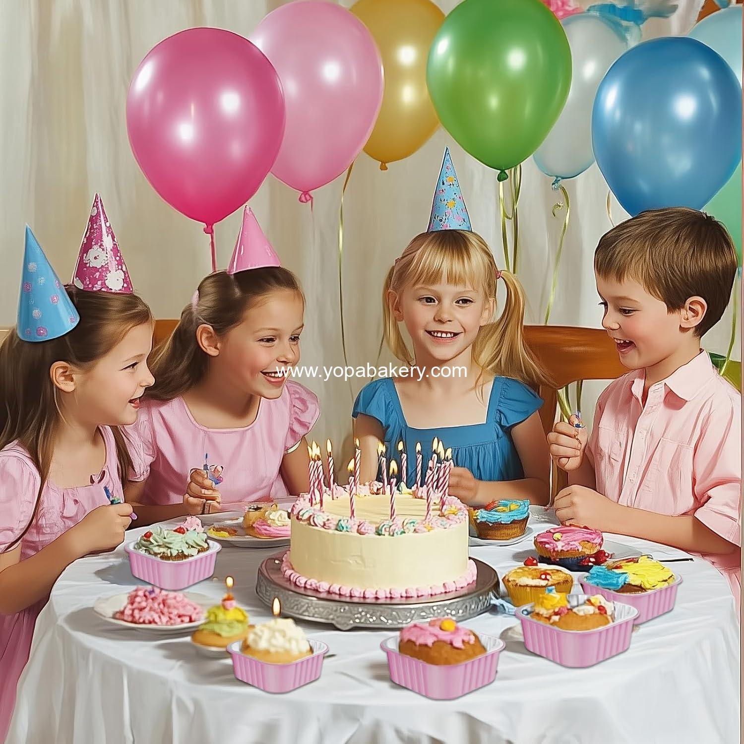 Wholesale 25 Pack Mini Cake Pans with Lids, Disposable Loaf Pans, Aluminum Foil Baking Cups, Dessert Ramekins for Weddings, Birthdays, and Picnics, 5oz (Pink) Factory Wholesale 25 Pack Mini Cake Pans with Lids, Disposable Loaf Pans, Aluminum Foil Baking Cups, Dessert Ramekins for Weddings, Birthdays, and Picnics, 5oz (Pink) Factory