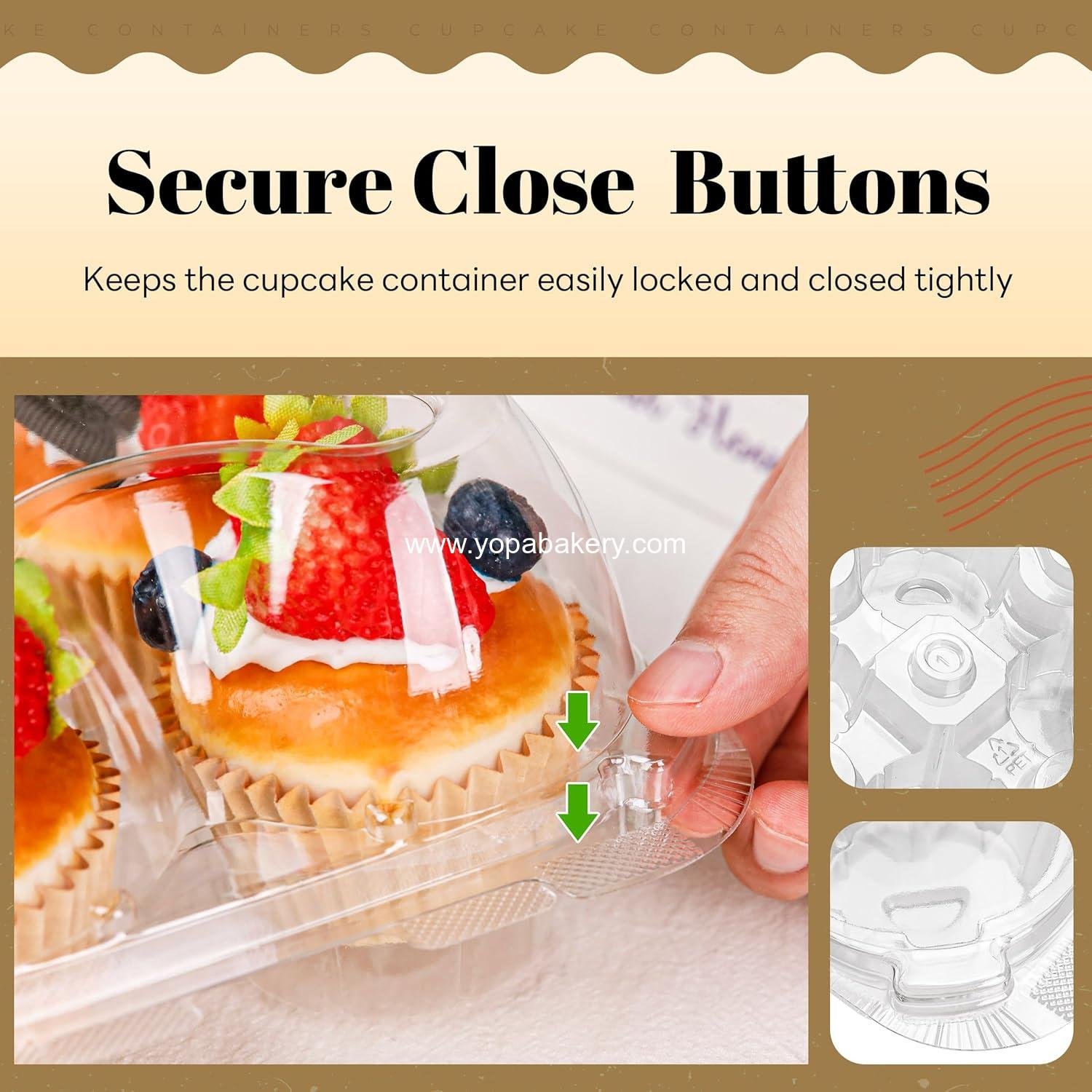 Wholesale 4 Compartment Cupcake Containers - 20 Pack Airtight Cupcake Holders for 80 Cupcakes and Muffins, BPA Free, Standard Size Manufacturer Wholesale 4 Compartment Cupcake Containers - 20 Pack Airtight Cupcake Holders for 80 Cupcakes and Muffins, BPA Free, Standard Size Manufacturer