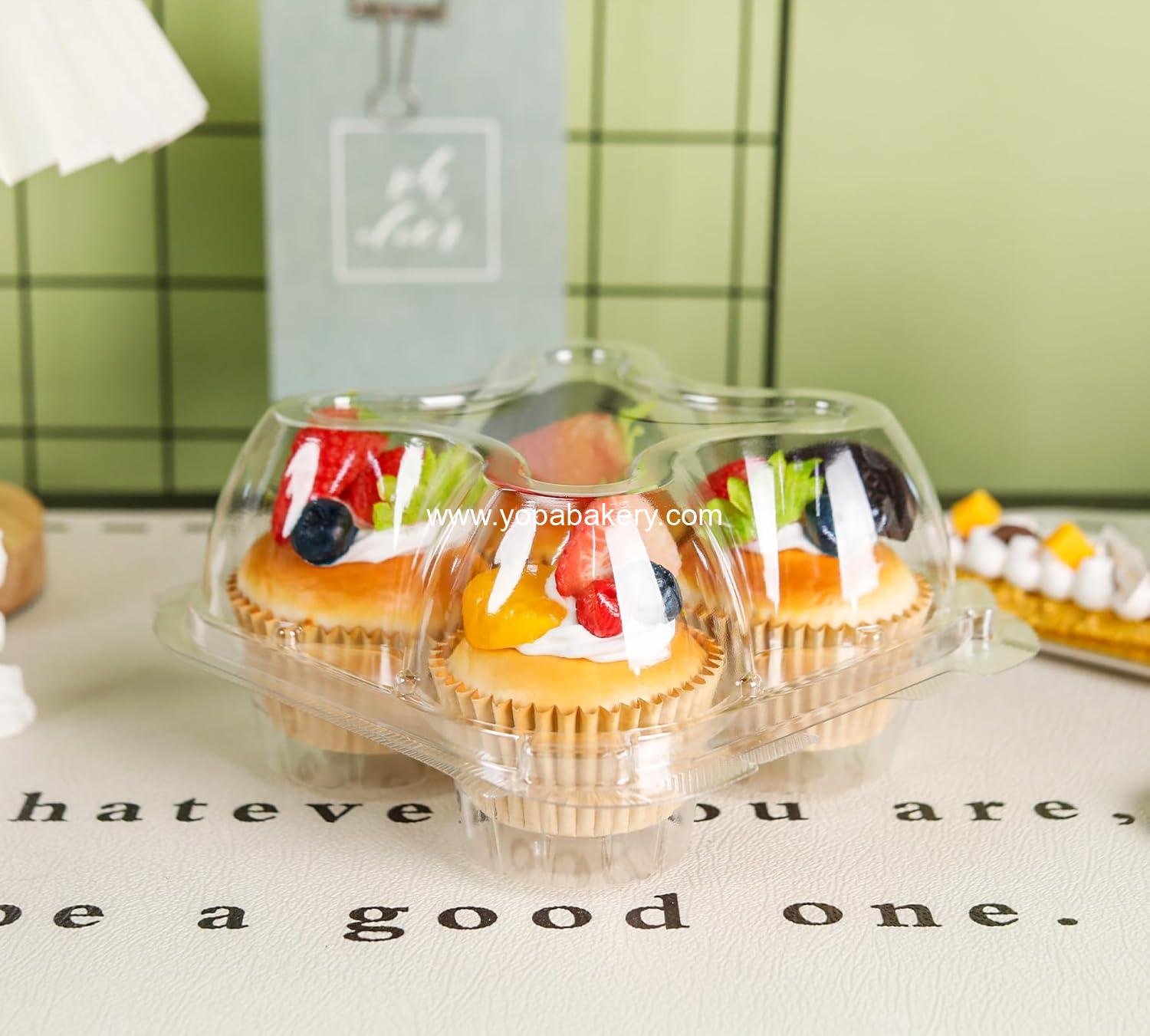Wholesale 4 Compartment Cupcake Containers - 20 Pack Airtight Cupcake Holders for 80 Cupcakes and Muffins, BPA Free, Standard Size Manufacturer Wholesale 4 Compartment Cupcake Containers - 20 Pack Airtight Cupcake Holders for 80 Cupcakes and Muffins, BPA Free, Standard Size Manufacturer
