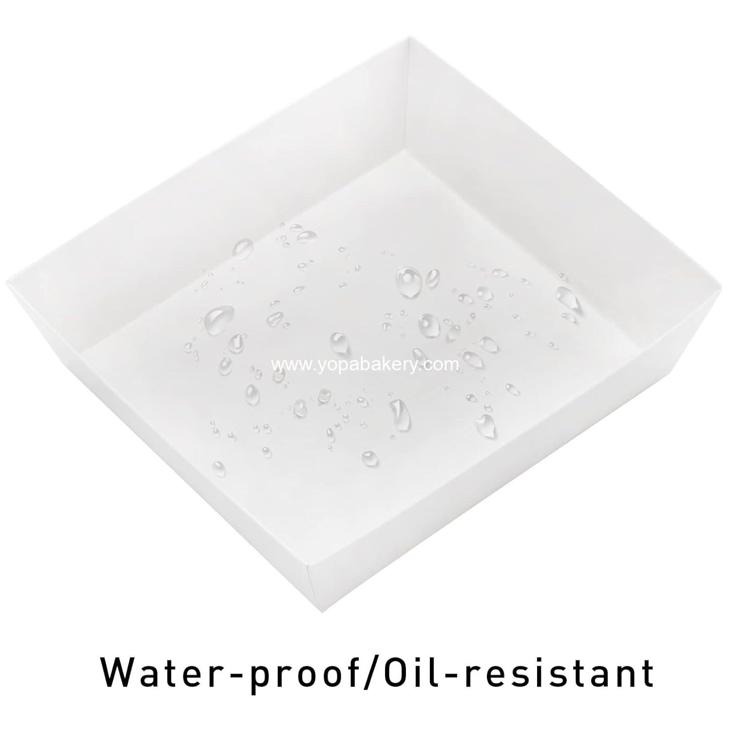 Wholesale Set of 100 Sandwich Boxes with Clear Lids, White Paper Charcuterie Boxes, 5