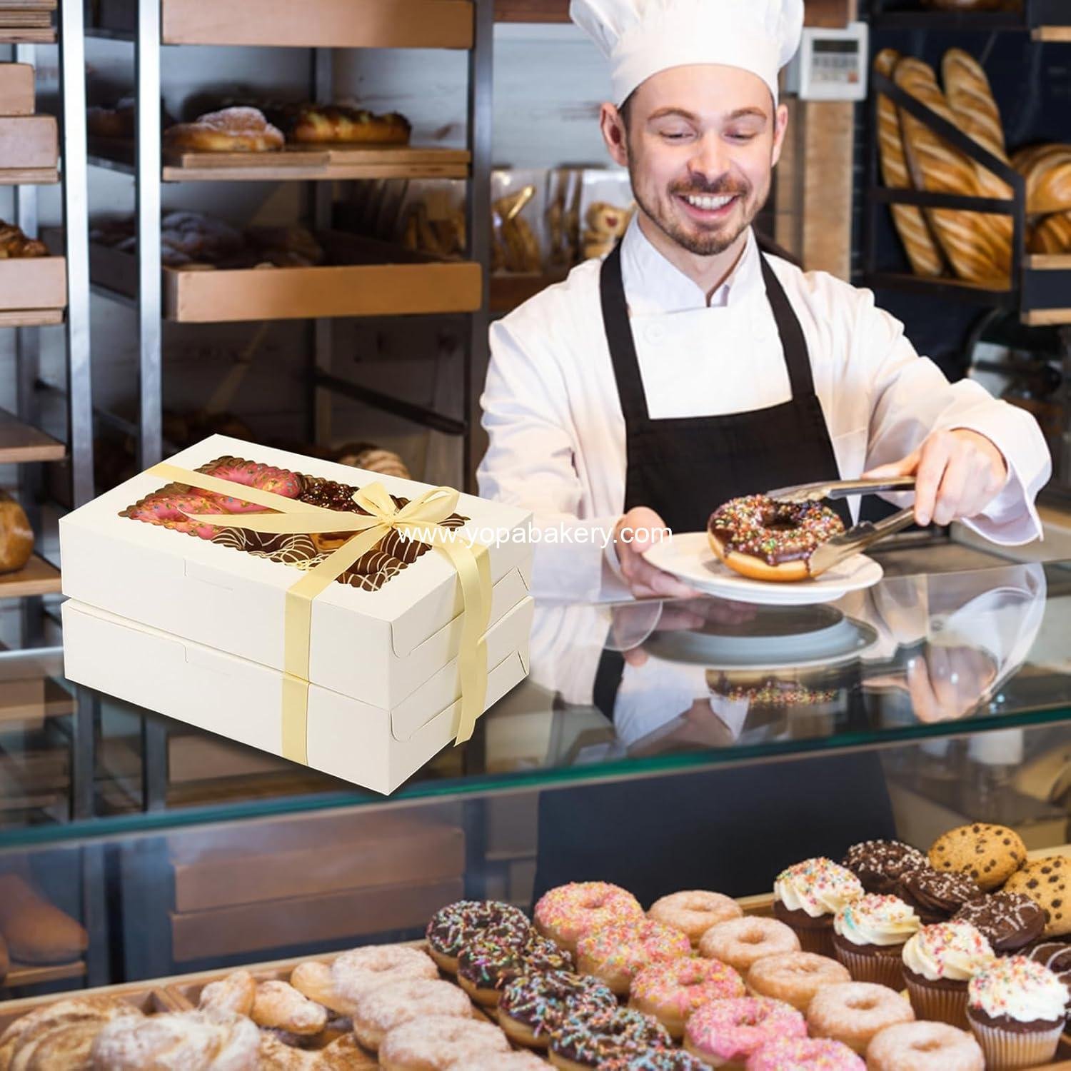 Wholesale 48 Pack Cookie Boxes with Window, 12x8x2.5 Inch Bakery Treat Boxes for Christmas Gifts, Desserts, Donuts, Pastries - Factory Wholesale 48 Pack Cookie Boxes with Window, 12x8x2.5 Inch Bakery Treat Boxes for Christmas Gifts, Desserts, Donuts, Pastries - Factory