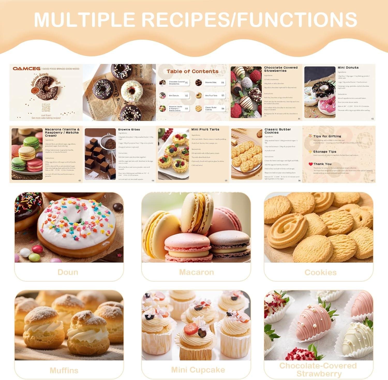 Wholesale 48 Pack Cookie Boxes with Window, 12x8x2.5 Inch Bakery Treat Boxes for Christmas Gifts, Desserts, Donuts, Pastries - Factory Wholesale 48 Pack Cookie Boxes with Window, 12x8x2.5 Inch Bakery Treat Boxes for Christmas Gifts, Desserts, Donuts, Pastries - Factory