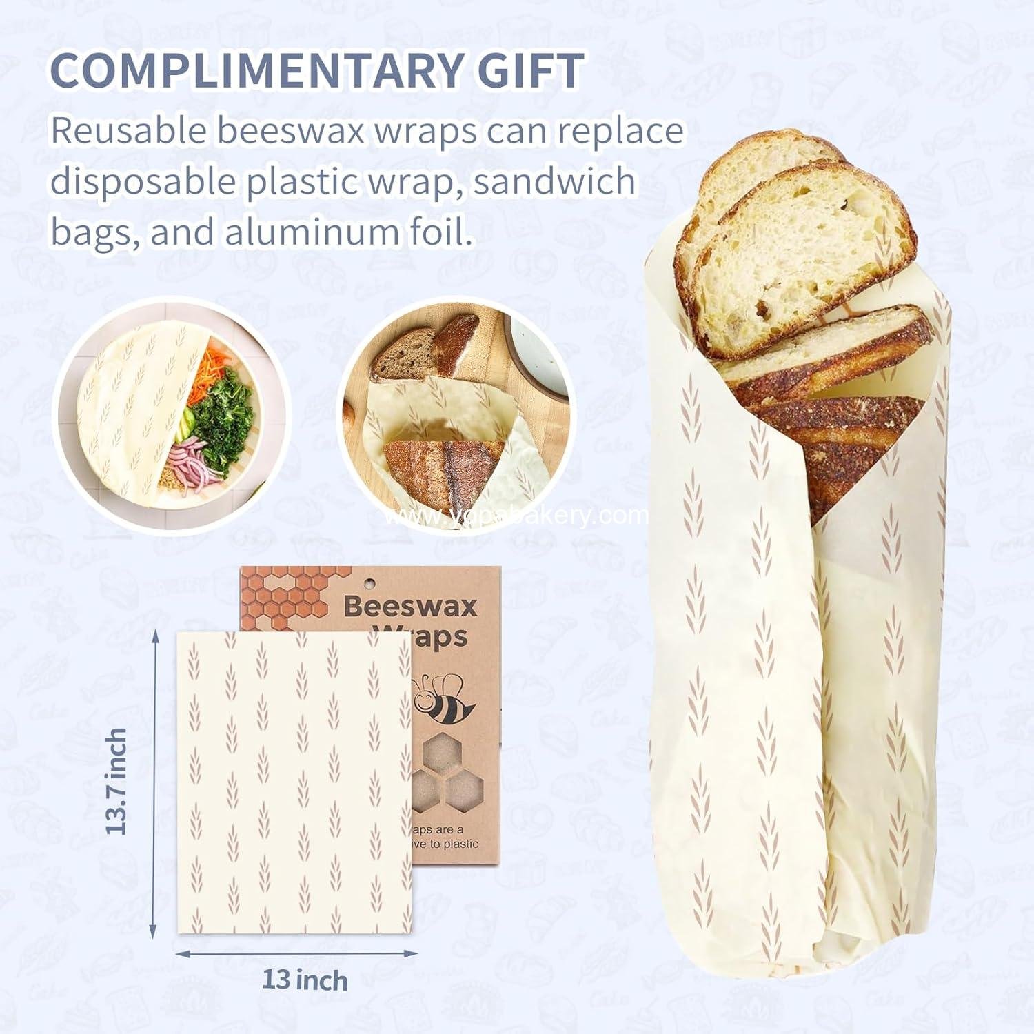 Wholesale XL Reusable Beeswax Bread Bags for Sourdough and Homemade Bread, Cotton Waxed Storage Bags Keep Fresh Longer, Freezer Safe Baking Supplies - Factory Wholesale XL Reusable Beeswax Bread Bags for Sourdough and Homemade Bread, Cotton Waxed Storage Bags Keep Fresh Longer, Freezer Safe Baking Supplies - Factory