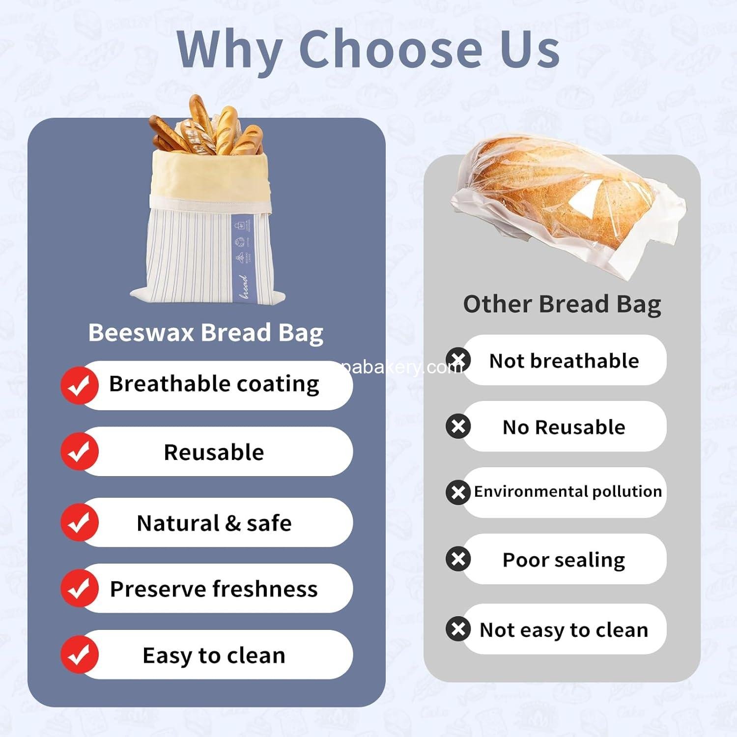 Wholesale XL Reusable Beeswax Bread Bags for Sourdough and Homemade Bread, Cotton Waxed Storage Bags Keep Fresh Longer, Freezer Safe Baking Supplies - Factory Wholesale XL Reusable Beeswax Bread Bags for Sourdough and Homemade Bread, Cotton Waxed Storage Bags Keep Fresh Longer, Freezer Safe Baking Supplies - Factory