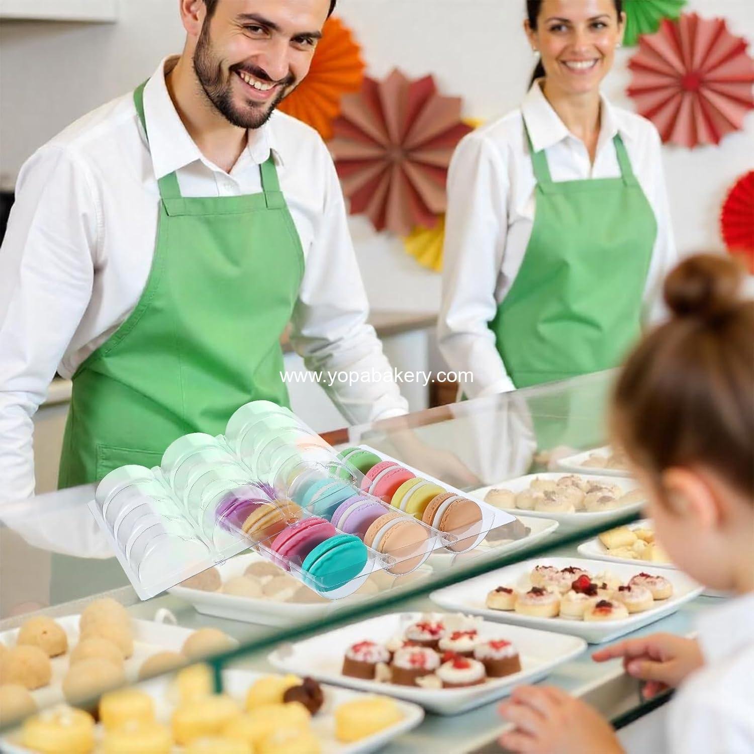 Wholesale 24 Pcs Clear Plastic Macaron Boxes - Macaron Storage Containers, Macaroon Packaging Display Trays for Cookies, Weddings, Party Gifts - Factory