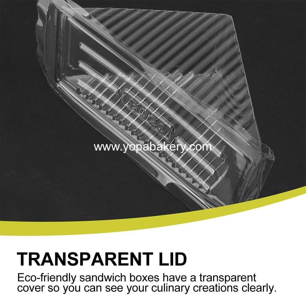 Wholesale 200pc Disposable Triangle Sandwich Containers Clear Clamshell Food Packing Box Plastic with Lids for Sandwiches Cakes and Snacks Factory Wholesale 200pc Disposable Triangle Sandwich Containers Clear Clamshell Food Packing Box Plastic with Lids for Sandwiches Cakes and Snacks Factory