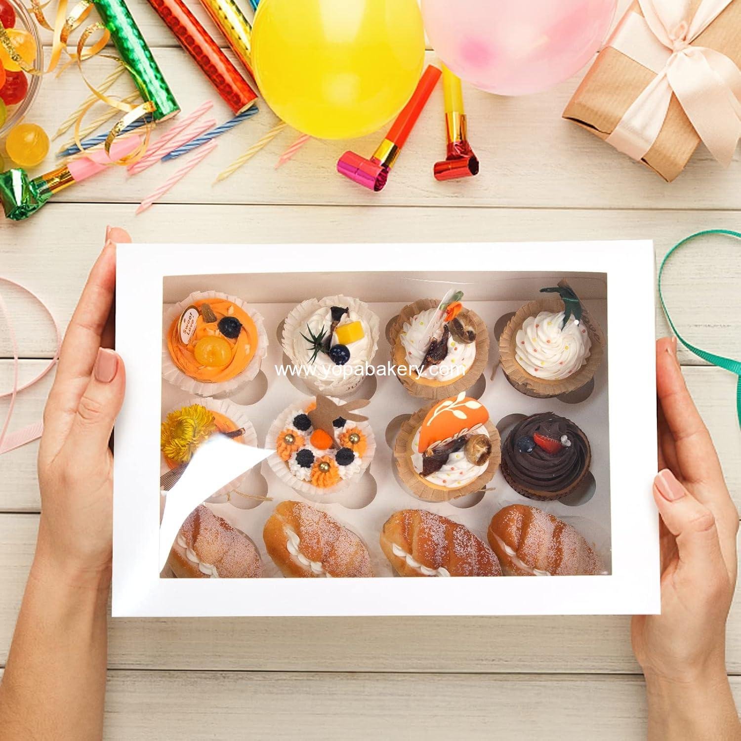 Wholesale 12 Count Cupcake Boxes - 6PCS Window Containers Holding 72 Pastries for Birthday and Holiday Parties - Bakery Supplies 13.2 Wholesale 12 Count Cupcake Boxes - 6PCS Window Containers Holding 72 Pastries for Birthday and Holiday Parties - Bakery Supplies 13.2