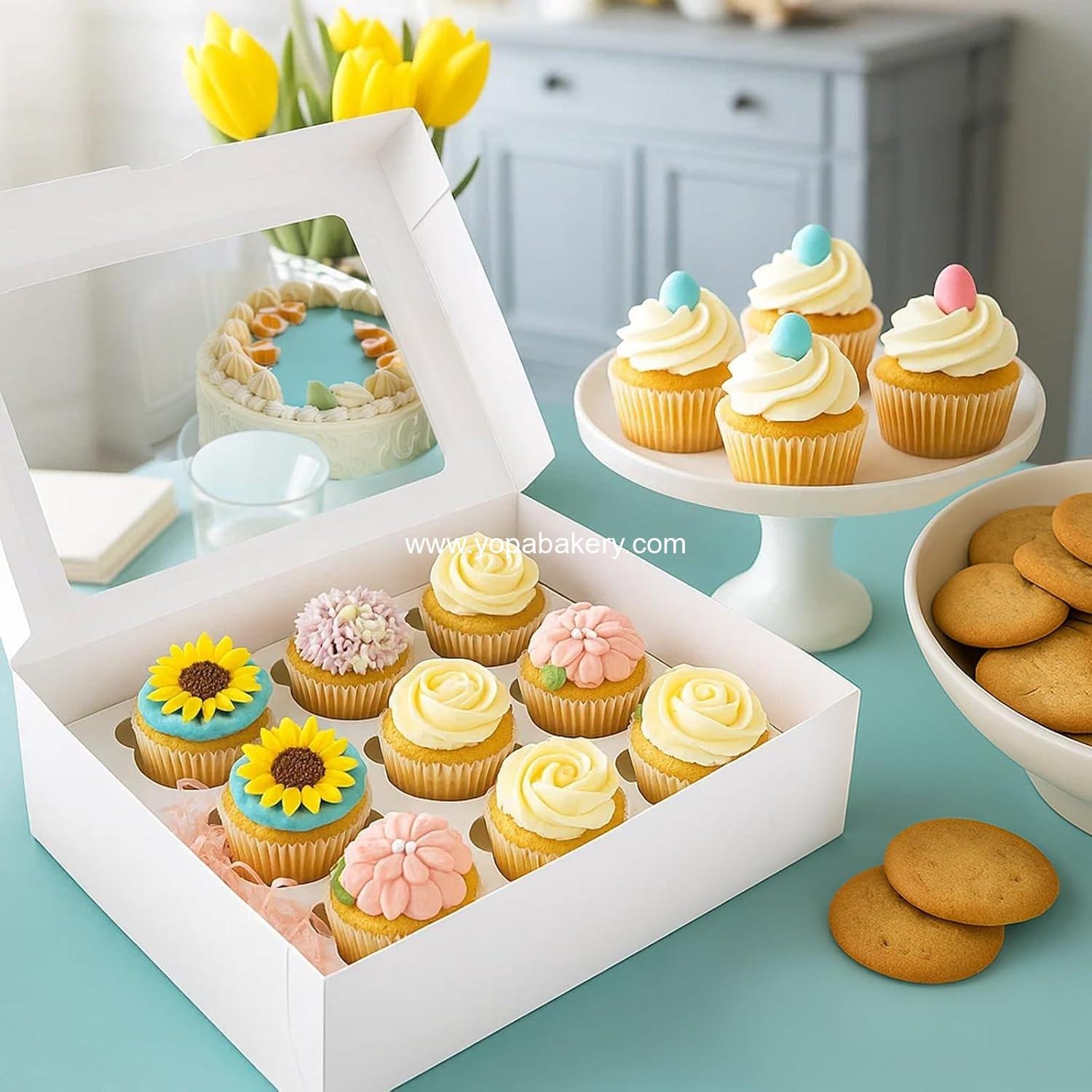 Wholesale 12 Count Cupcake Boxes - 6PCS Window Containers Holding 72 Pastries for Birthday and Holiday Parties - Bakery Supplies 13.2 Wholesale 12 Count Cupcake Boxes - 6PCS Window Containers Holding 72 Pastries for Birthday and Holiday Parties - Bakery Supplies 13.2