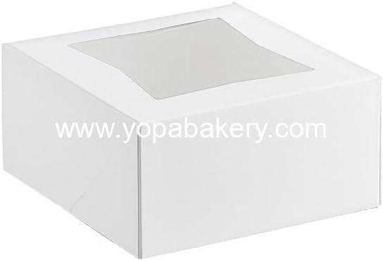 Wholesale Auto-Popup Bakery Box with Window for Pie 6" x 6" x 3" White 200/Case Manufacturer
