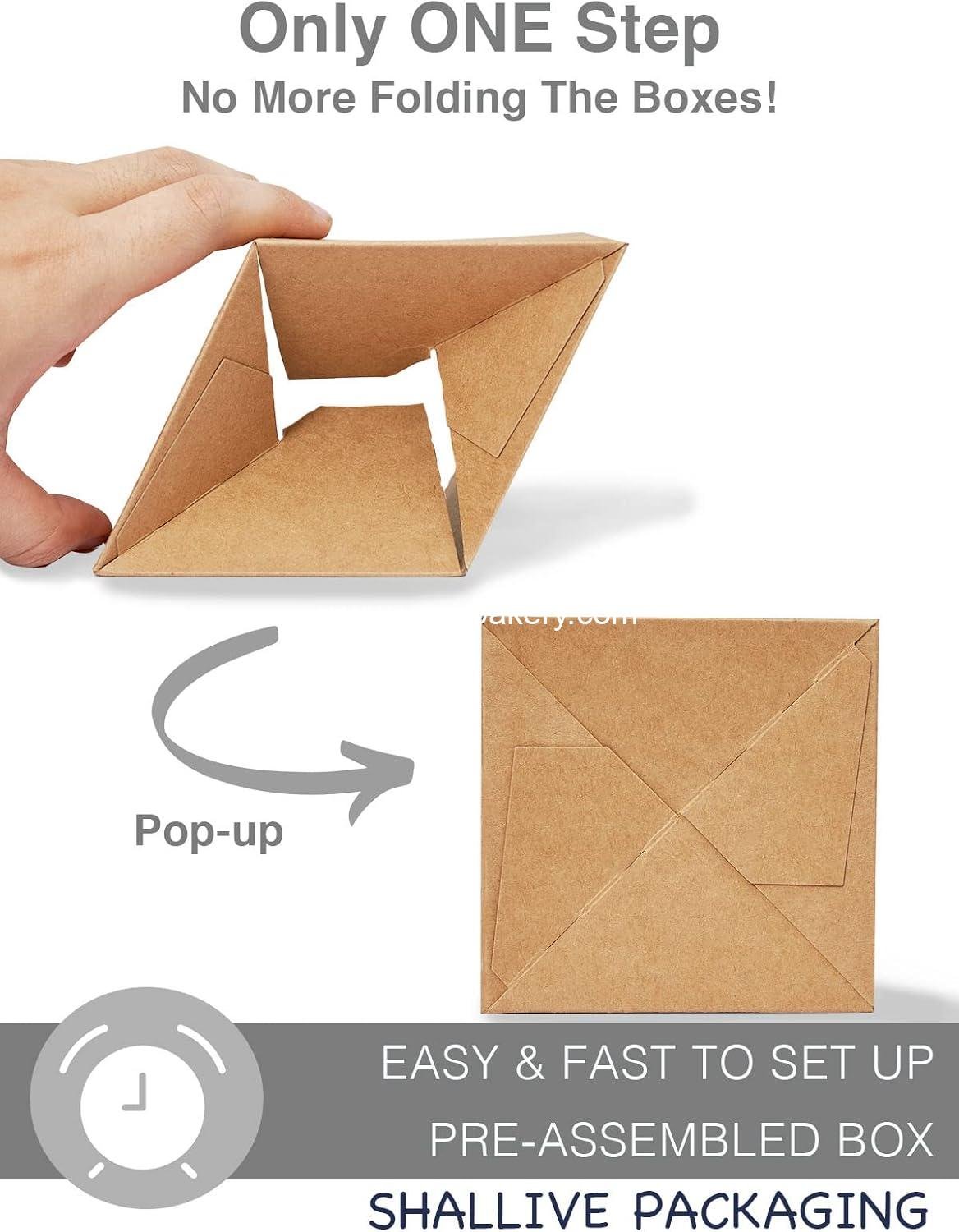 Wholesale Brown Cupcake Boxes - 60 Pcs Individual 3.5