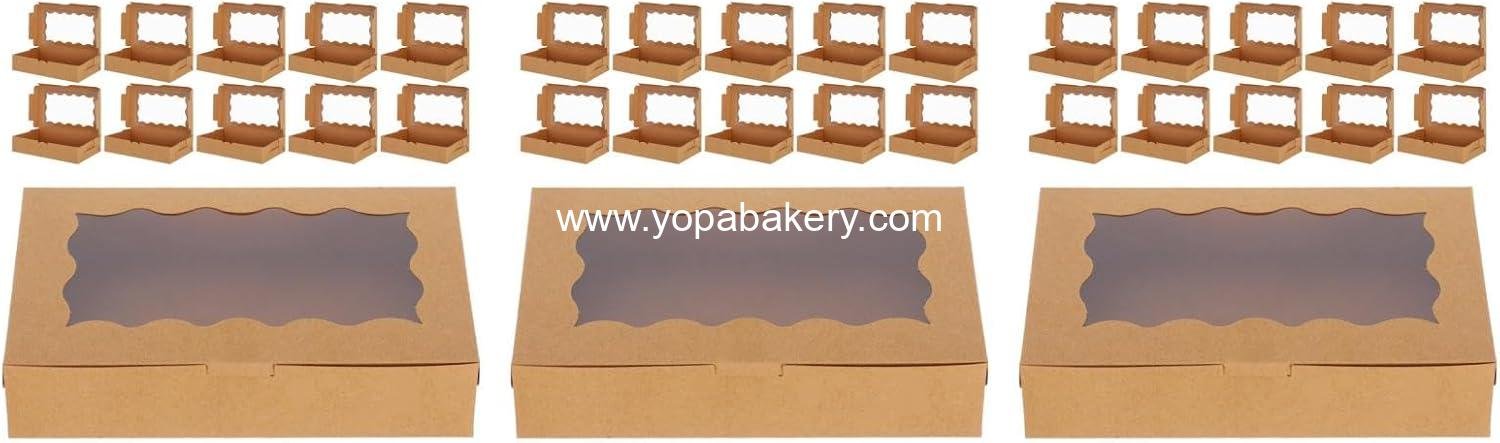 Wholesale 120pcs Windowed Bakery Boxes Square Pastry Containers for Cakes, Cookies, and Desserts - 17.8x11x3.8cm Factory