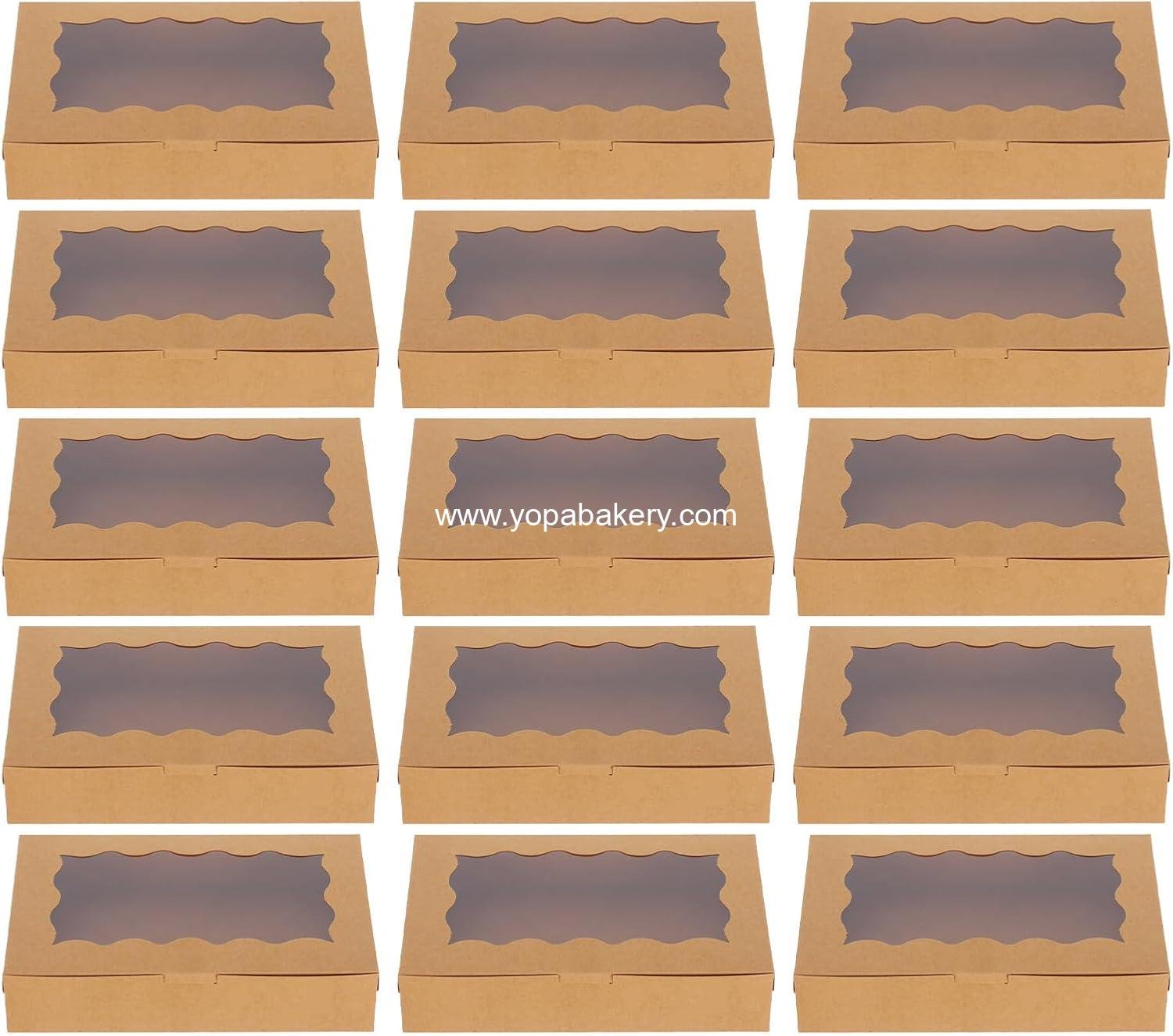 Wholesale 120pcs Windowed Bakery Boxes Square Pastry Containers for Cakes, Cookies, and Desserts - 17.8x11x3.8cm Factory