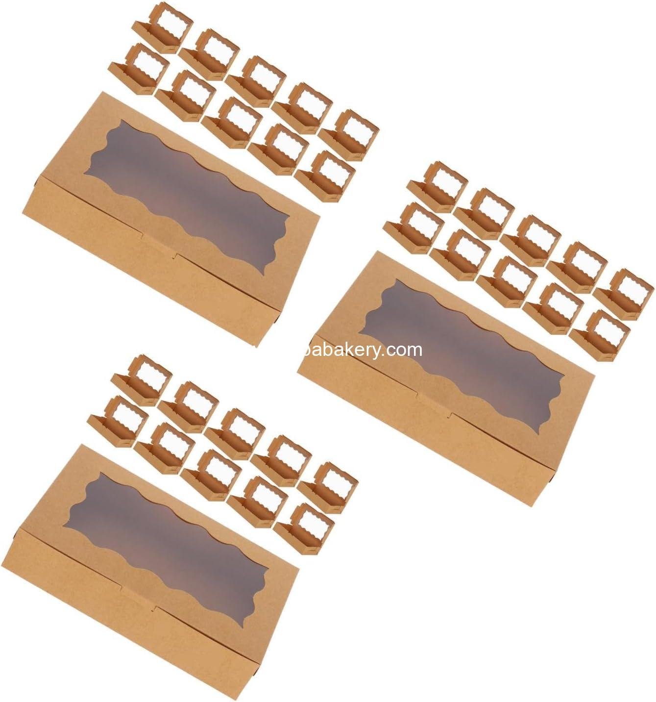 Wholesale 120pcs Windowed Bakery Boxes Square Pastry Containers for Cakes, Cookies, and Desserts - 17.8x11x3.8cm Factory