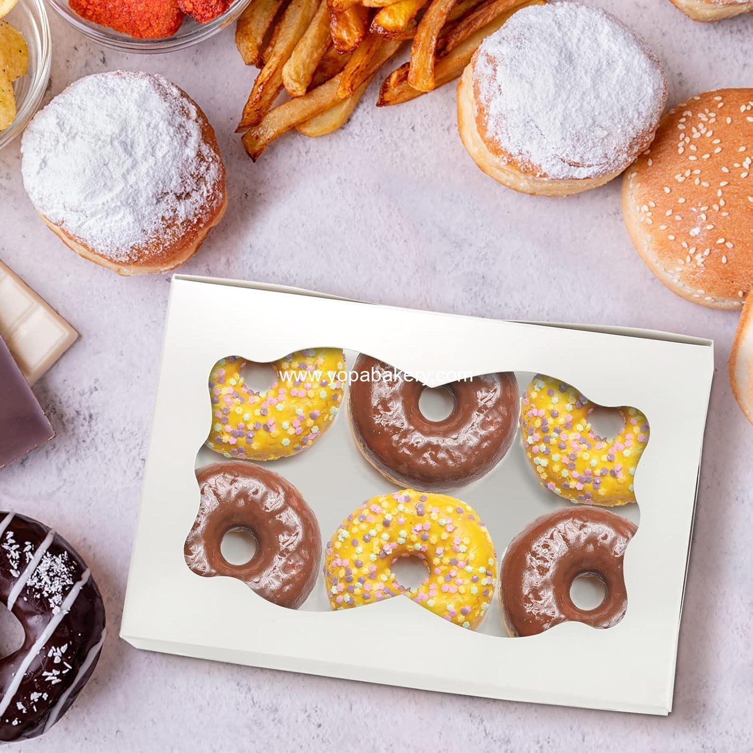 Wholesale 50 Pack White Cookie Boxes with Window, 8