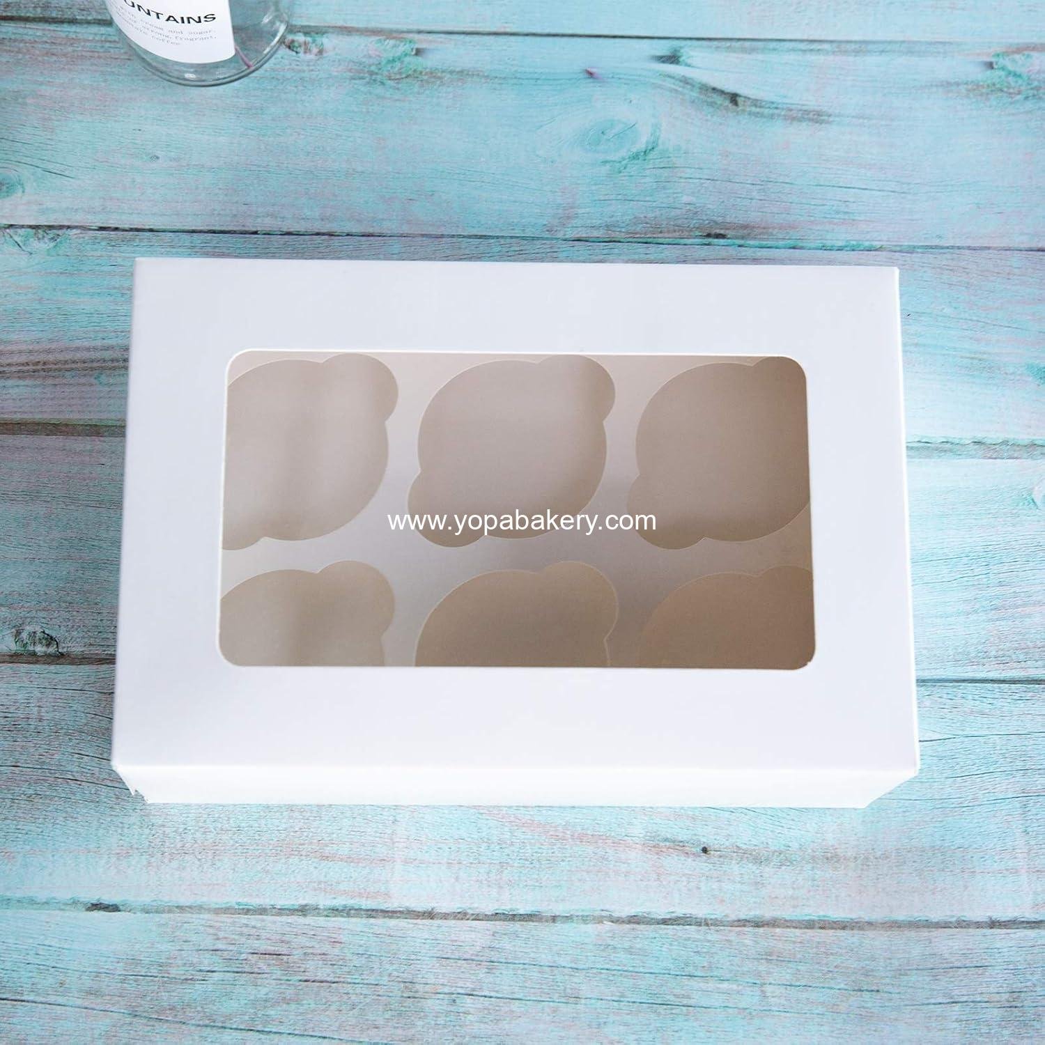 Wholesale Cupcake Boxes with Inserts, 6 Holders, Large 9.5x6.3x3 inch White Bakery Boxes with Window, Food Grade Cake Carrier for Muffins and Gift Treats, Pack of 15 Manufacturer Wholesale Cupcake Boxes with Inserts, 6 Holders, Large 9.5x6.3x3 inch White Bakery Boxes with Window, Food Grade Cake Carrier for Muffins and Gift Treats, Pack of 15 Manufacturer