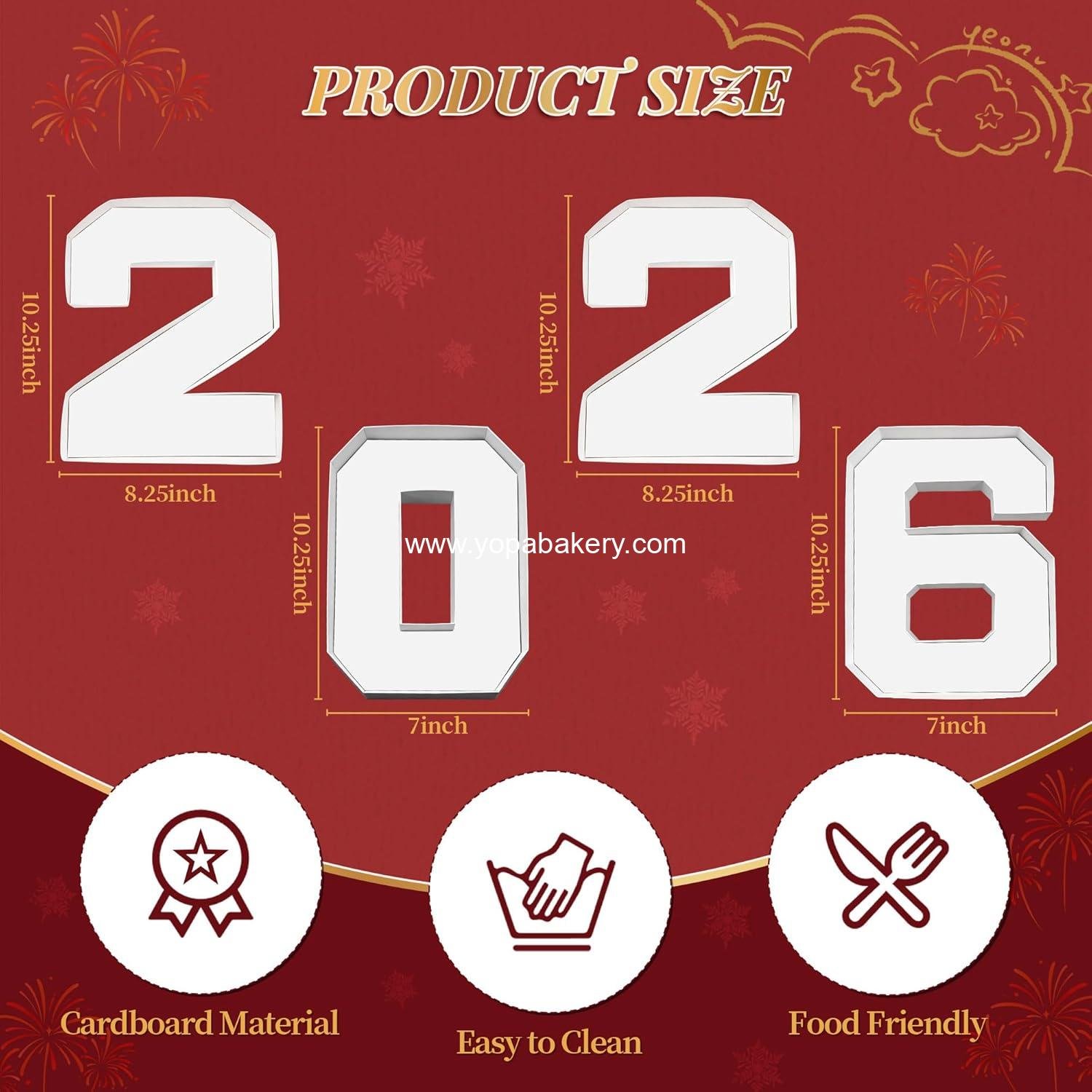 Wholesale 2026 Cardboard Numbers, 4 Pack, 10.25 Inch Fillable for Graduation Parties, Charcuterie Tray, Candy Display Box - Cardboard Decor, Factory