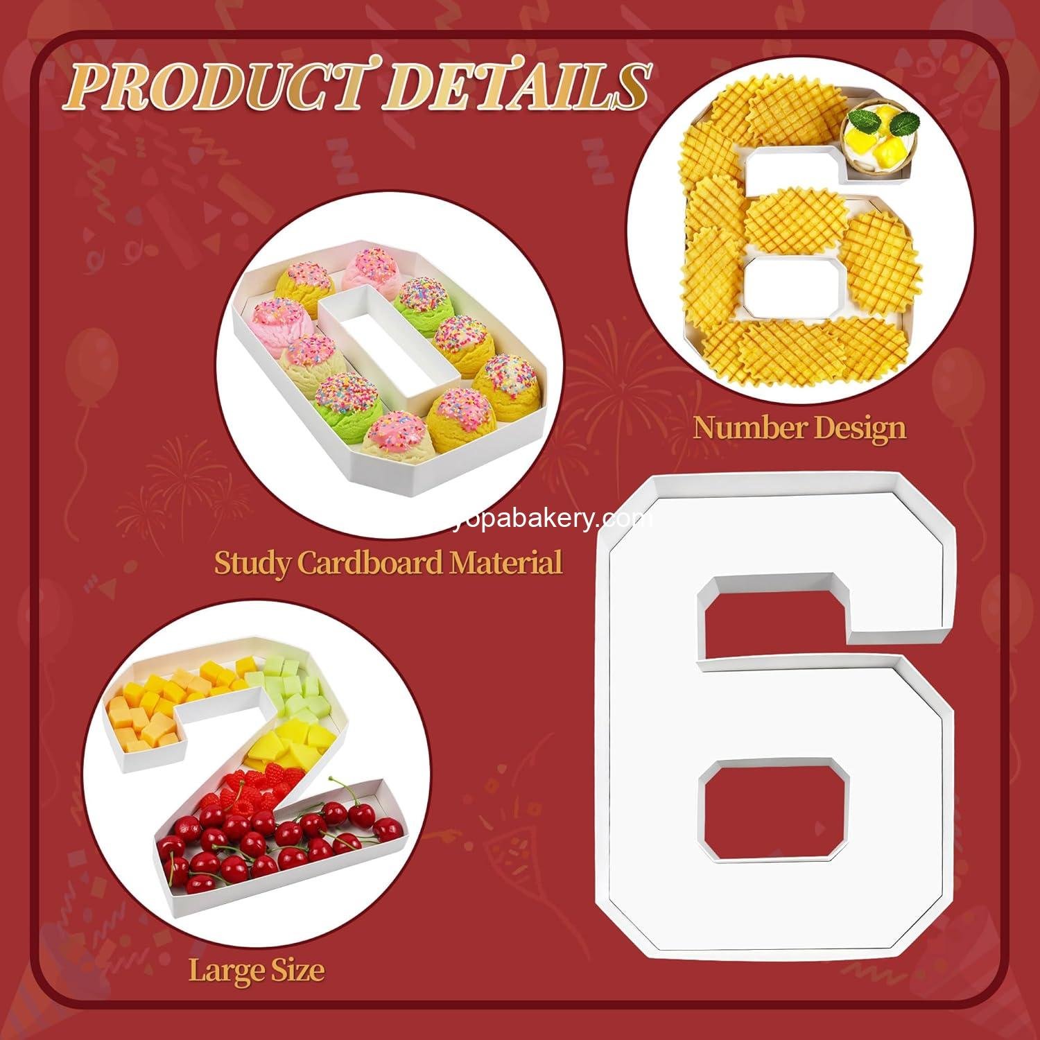 Wholesale 2026 Cardboard Numbers, 4 Pack, 10.25 Inch Fillable for Graduation Parties, Charcuterie Tray, Candy Display Box - Cardboard Decor, Factory