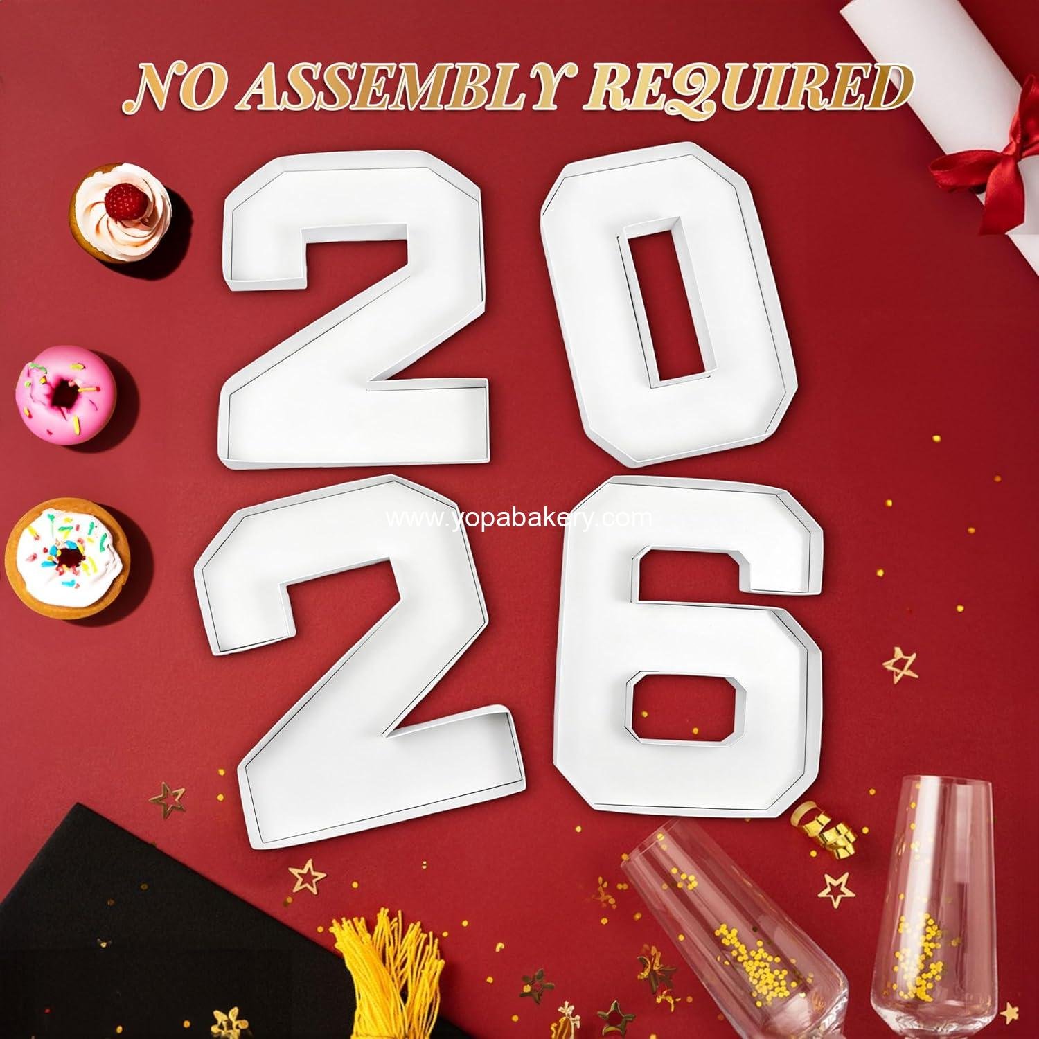 Wholesale 2026 Cardboard Numbers, 4 Pack, 10.25 Inch Fillable for Graduation Parties, Charcuterie Tray, Candy Display Box - Cardboard Decor, Factory