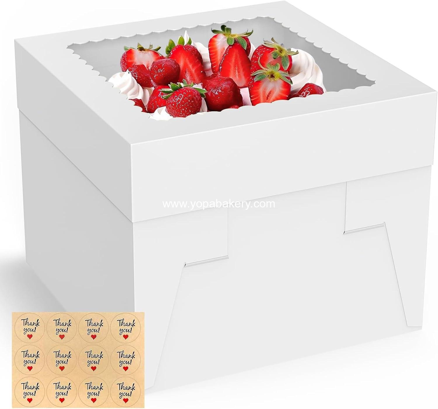 Wholesale 3 Cake Boxes 10 Inch, 10x10x8 Tall Clear Window Cake Boxes for Transporting Cakes, Cookies, Pies, Cupcakes, and Pastries, Perfect for Weddings, Birthdays, and Special Occasions Factory