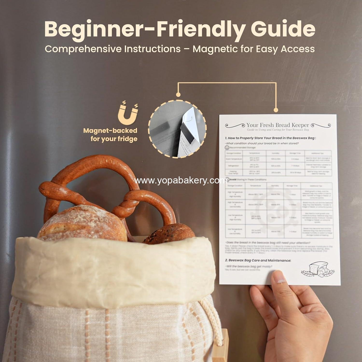 Wholesale Beeswax Bread Bags for Sourdough (2 Pack) with Removable Beeswax Lining, Cleaning Sponge, and Beginner Guide – Food Storage Container for Sourdough Factory Wholesale Beeswax Bread Bags for Sourdough (2 Pack) with Removable Beeswax Lining, Cleaning Sponge, and Beginner Guide – Food Storage Container for Sourdough Factory