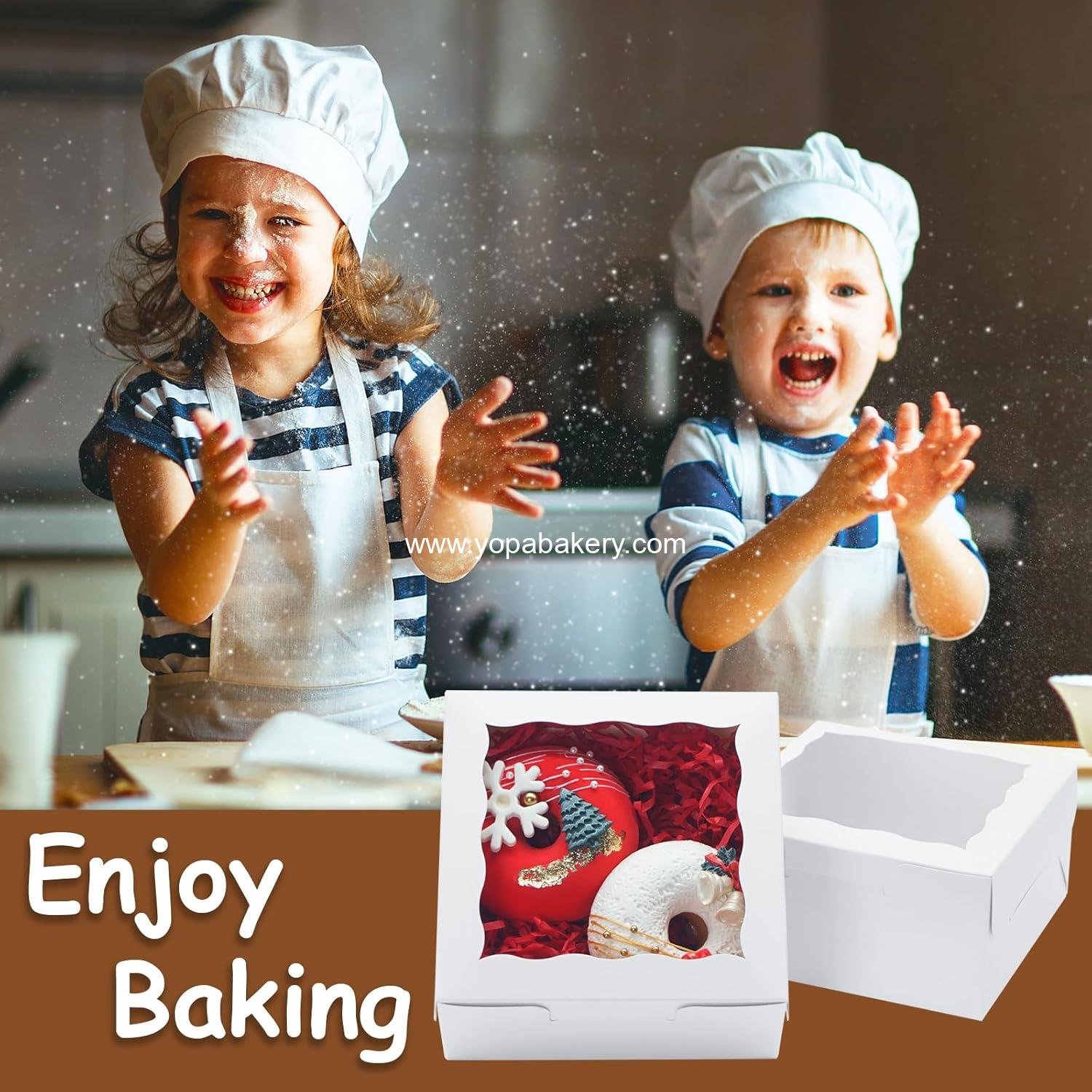 Wholesale 20pcs 5x5x2.5 Inch Cookie Boxes with Window for Desserts, Treats, and Chocolate Covered Strawberries for Weddings and Birthdays Factory