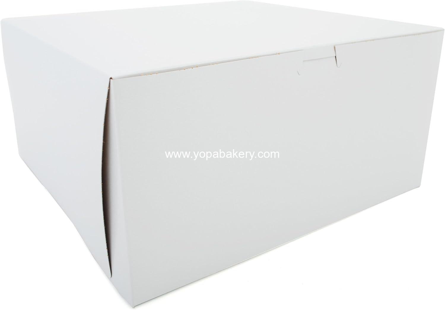Wholesale Premium Clay-Coated Kraft Paperboard Non-Window Lock Corner Bakery Box, 12" x 12" x 6", White (Case of 50) Factory