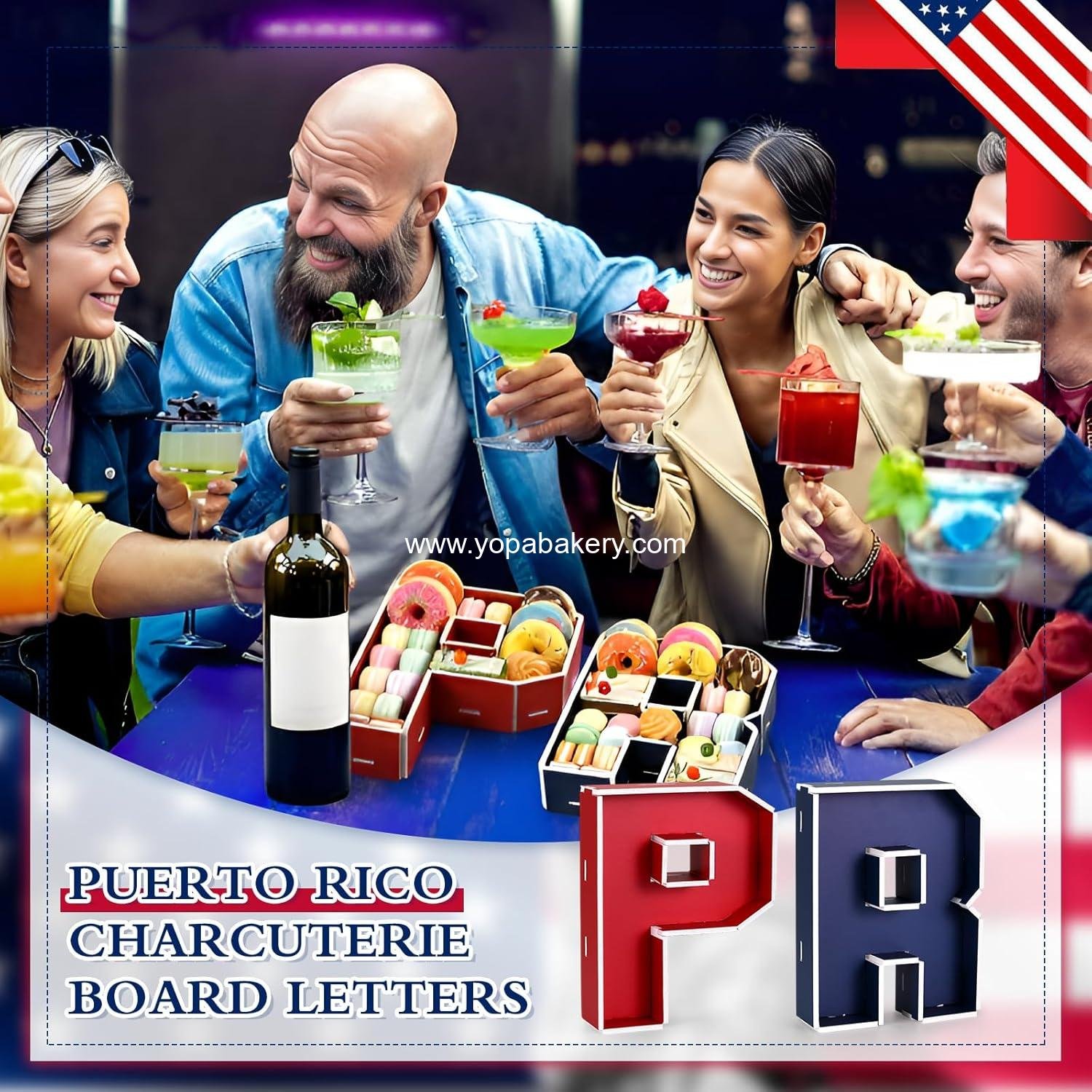 Wholesale 2 Pack Christmas Charcuterie Boxes 9.5'' Letter Fillable Tray Decorations for Party Birthday Patriotic Supplies Housewarming Gift Factory
