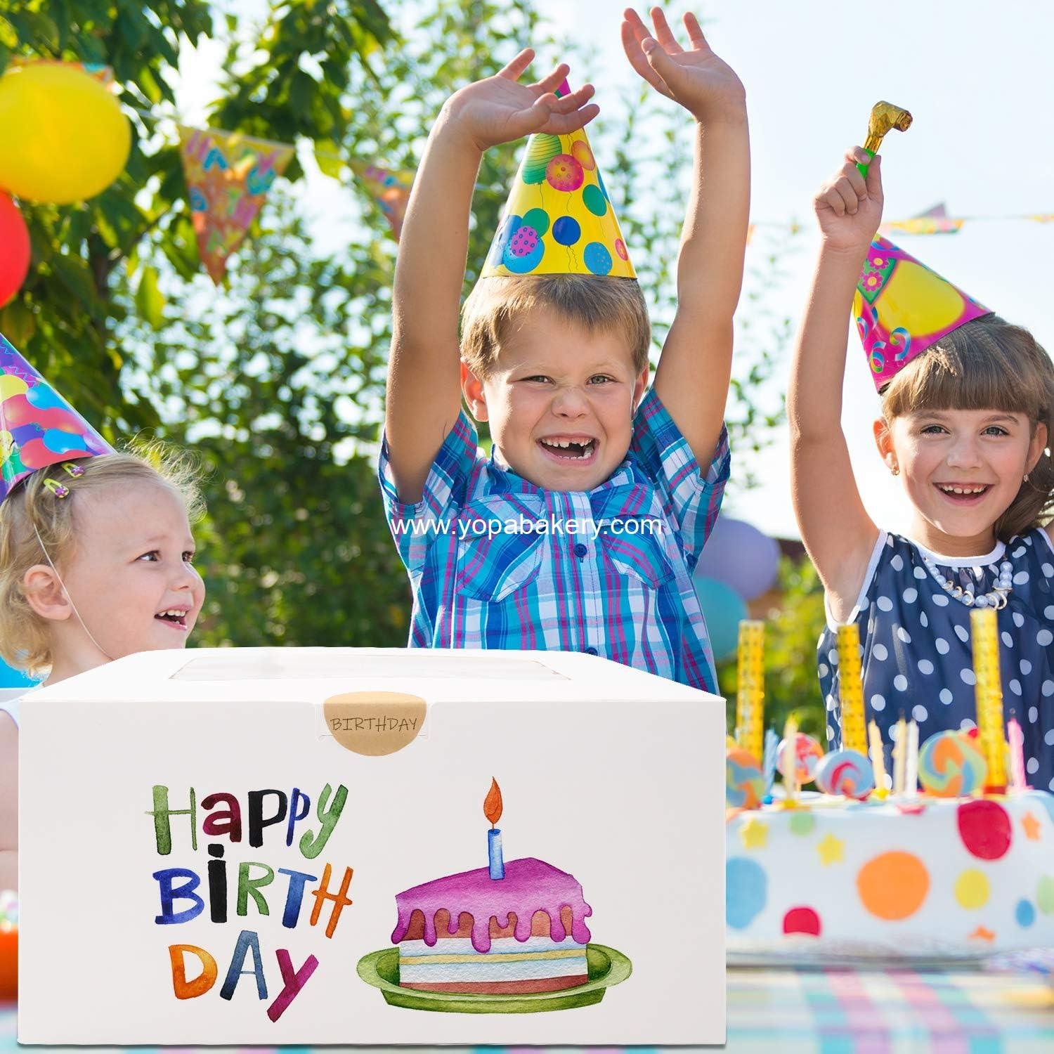 Wholesale 15 Sets Cake Boxes 10x10x5 Inches with Cake Boards, Disposable Containers with Lids for Valentine's Day Mother's Day Cheesecake, Cake - Factory
