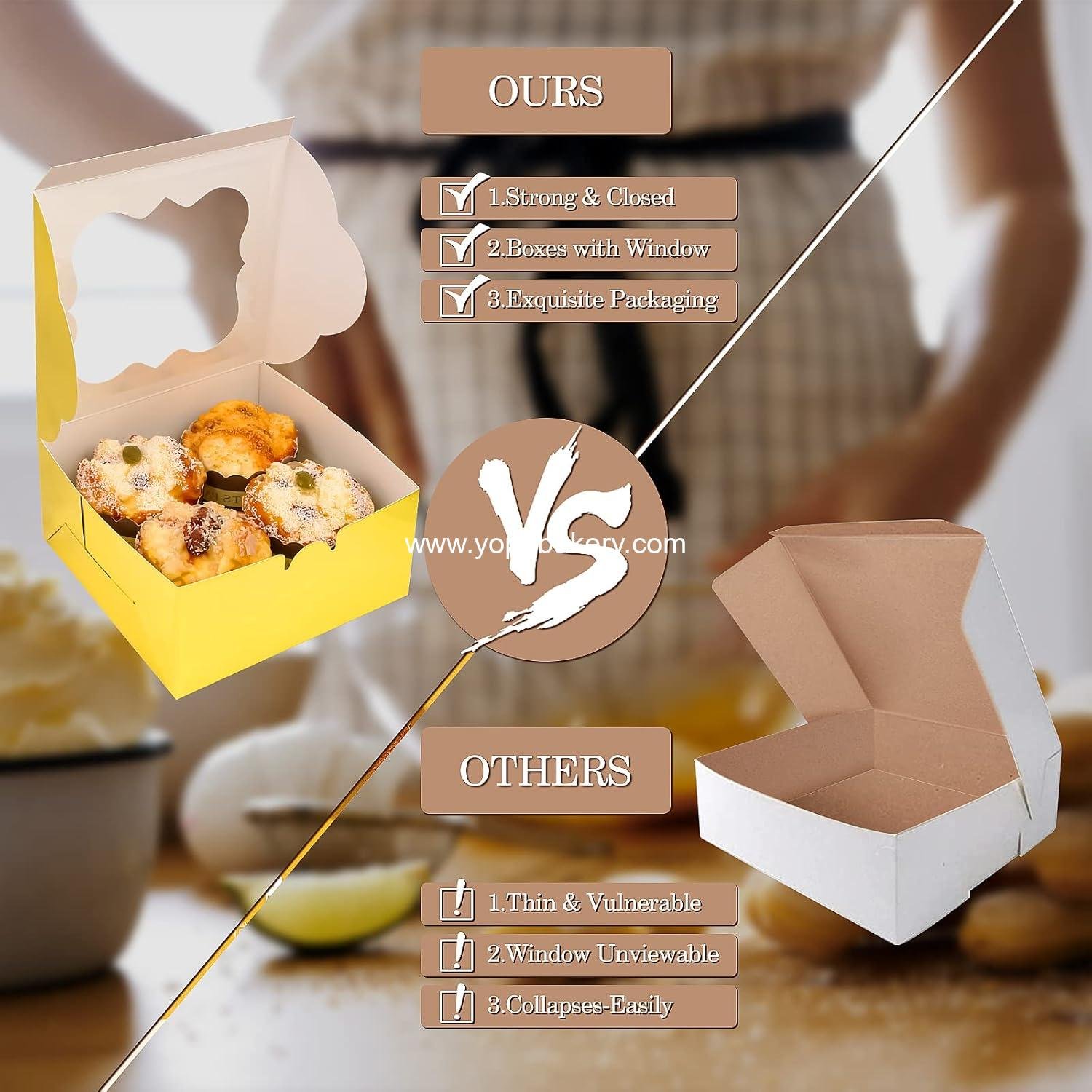 Wholesale 65PCS Bakery Boxes with Window 6x6x3 Inches - 5 Styles Cookie and Small Pastry Boxes for Candy, Dessert, Donuts, Birthday Parties, Weddings (Gold) Factory Wholesale 65PCS Bakery Boxes with Window 6x6x3 Inches - 5 Styles Cookie and Small Pastry Boxes for Candy, Dessert, Donuts, Birthday Parties, Weddings (Gold) Factory