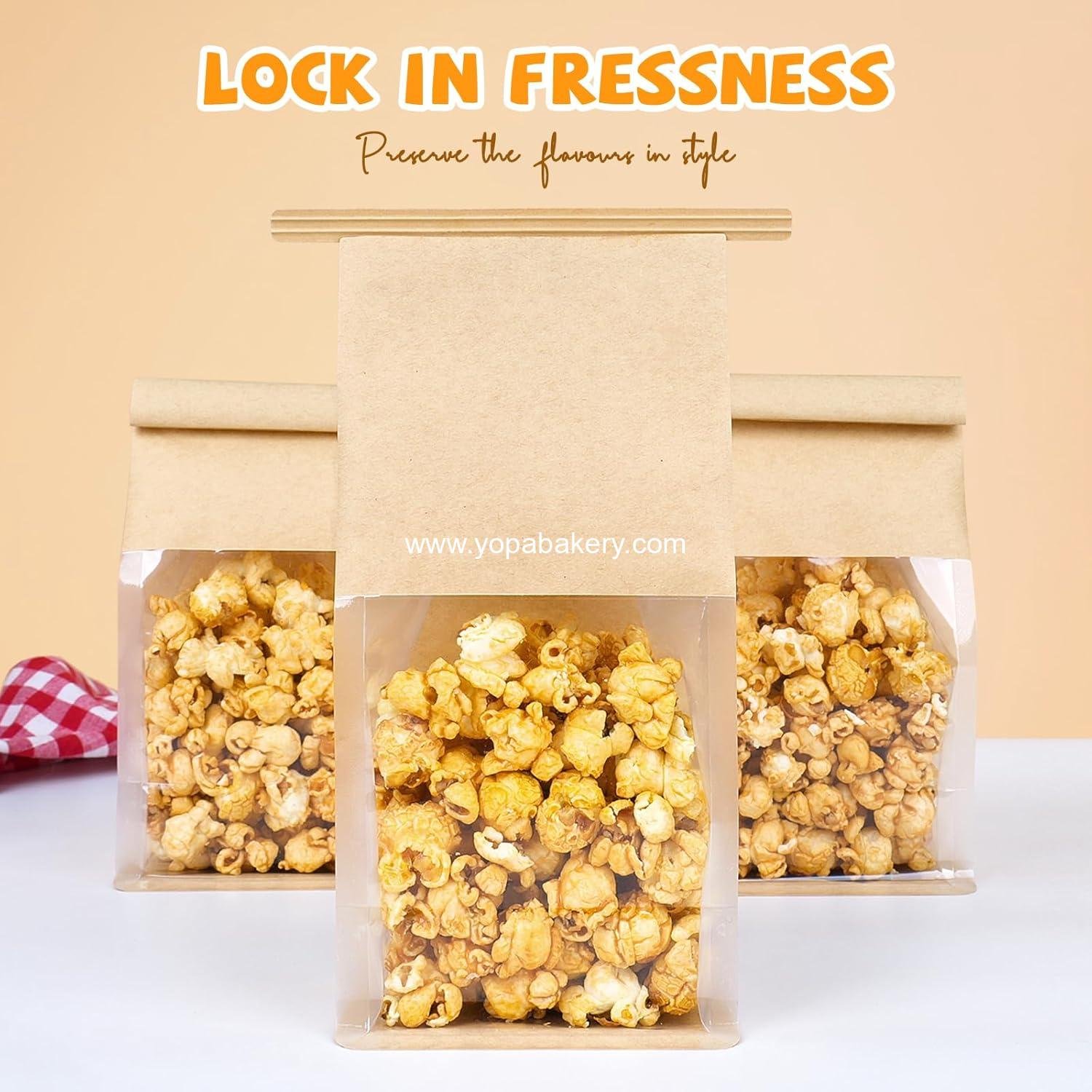 Wholesale 50 Pack Cookie Packaging Bags, 3.9x3.1x8.2 Inches Resealable Bakery Bags with Window and Tin Tie for Baked Goods and Gifts - Factory Wholesale 50 Pack Cookie Packaging Bags, 3.9x3.1x8.2 Inches Resealable Bakery Bags with Window and Tin Tie for Baked Goods and Gifts - Factory