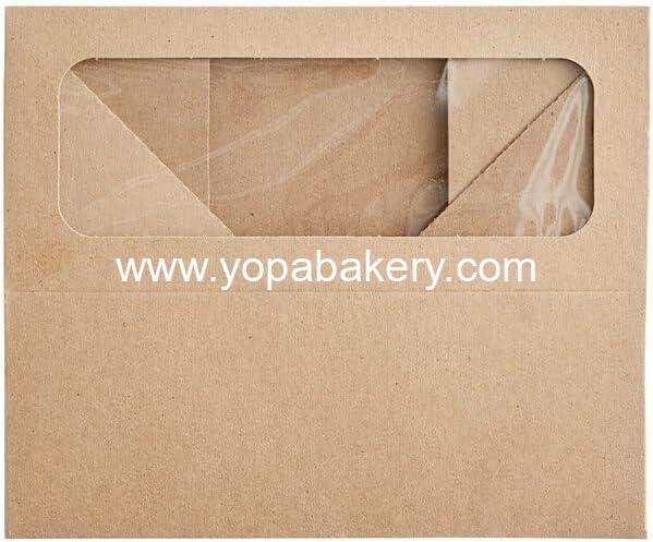Wholesale Auto-Popup Bakery Box, Brown Paperboard, 9x4x3.5 Inch Rectangle with Clear Display Panel, 200 Count Bundle Factory Wholesale Auto-Popup Bakery Box, Brown Paperboard, 9x4x3.5 Inch Rectangle with Clear Display Panel, 200 Count Bundle Factory