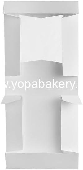 Wholesale Auto-Popup Bakery Boxes, 10x10x2.5 Inch, White Paperboard with Crystal-Clear Window, 200 Count Factory Wholesale Auto-Popup Bakery Boxes, 10x10x2.5 Inch, White Paperboard with Crystal-Clear Window, 200 Count Factory