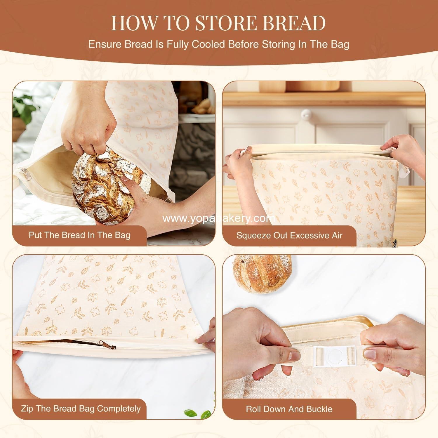 OEM Wholesale Beeswax Bread Bags for Homemade Sourdough Baking, Reusable Storage Container, Sourdough Starter Kit - Factory