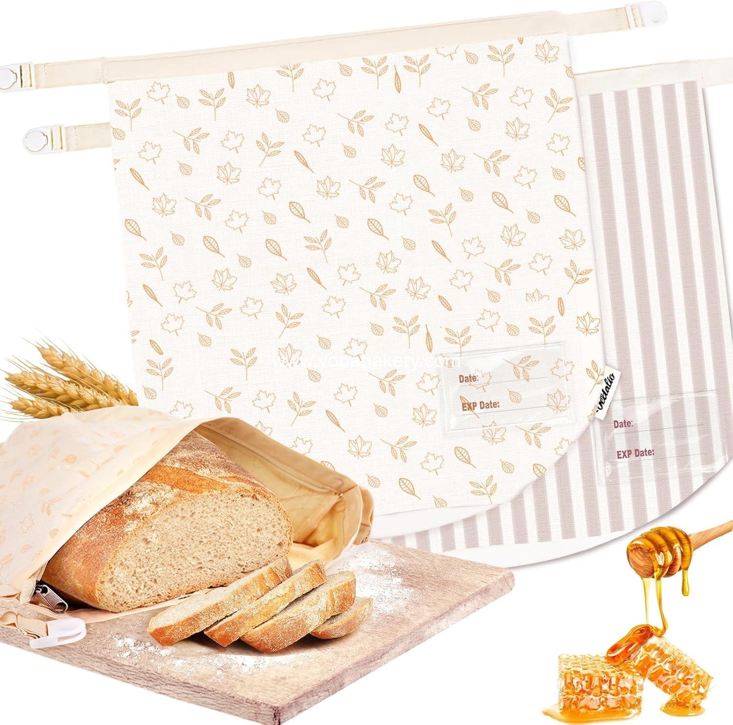 OEM Wholesale Beeswax Bread Bags for Homemade Sourdough Baking, Reusable Storage Container, Sourdough Starter Kit - Factory