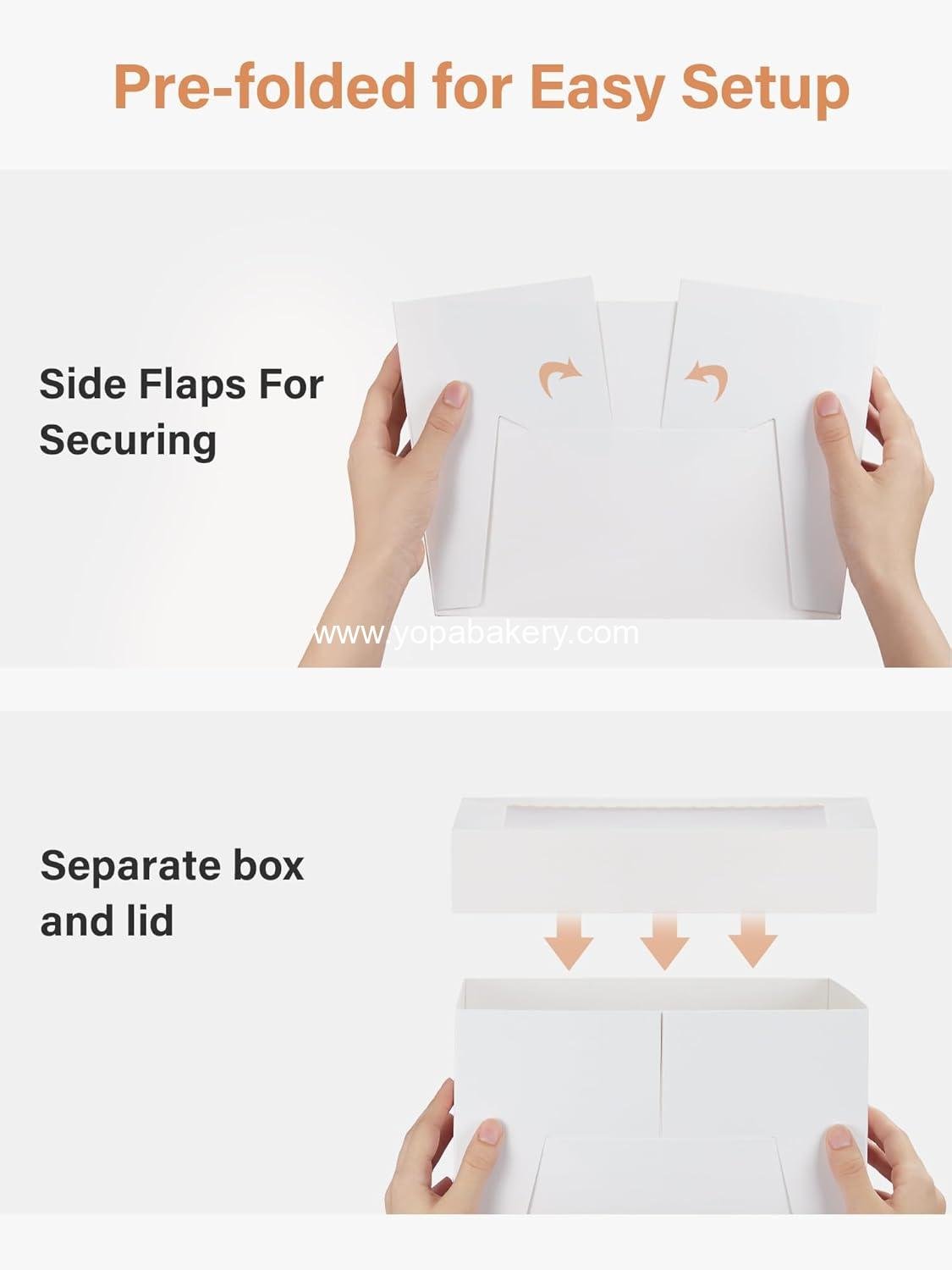 Wholesale 10 Sets Cake Boxes with Cake Boards, 10x10x8 Inch White Tall Cardboard Containers for Multi-Layer Desserts, Ideal for Decorating and Mother's Day - Factory