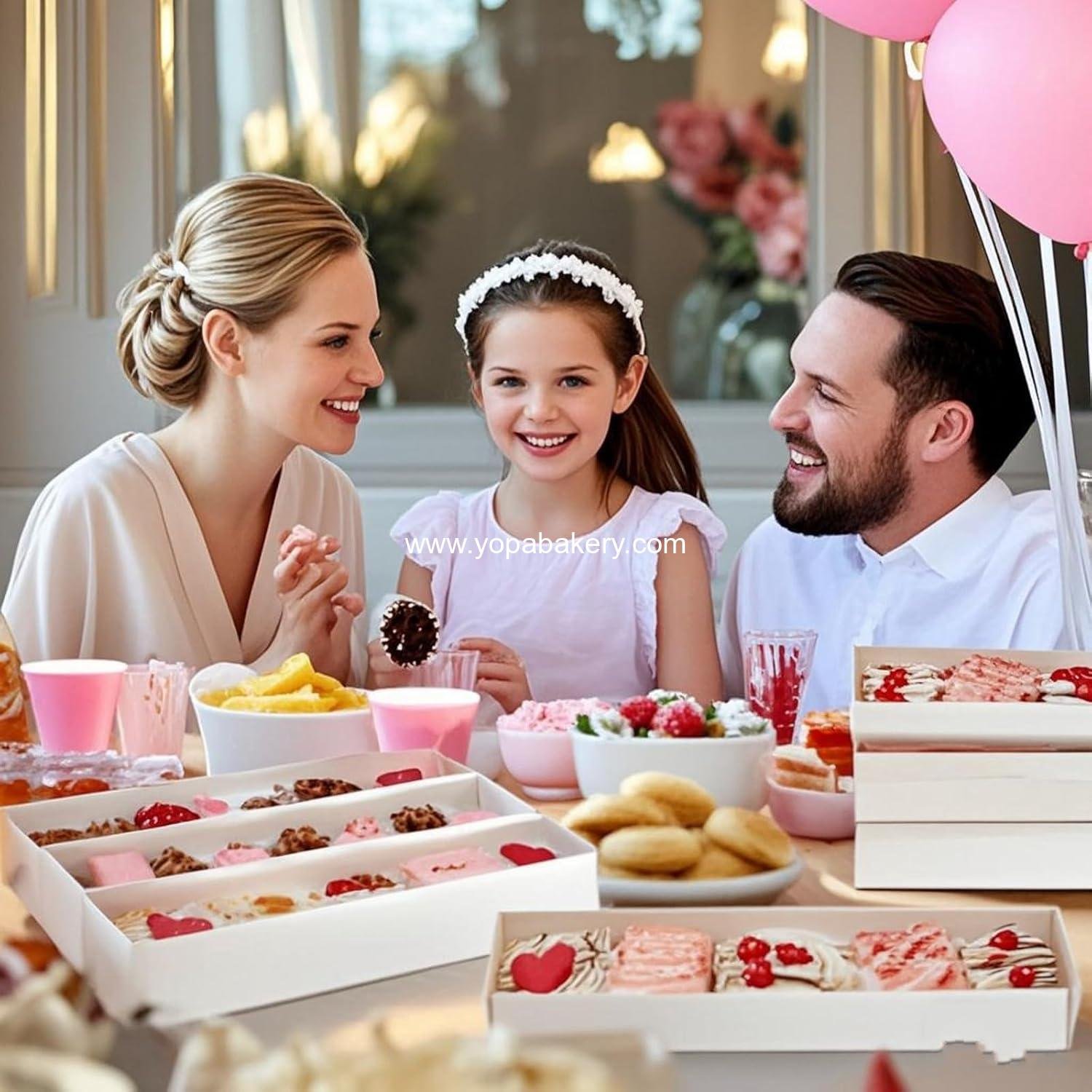 Wholesale 51 Pack 12x2¼x2 Inch Long Bakery Boxes with Full Window for Strawberries, Macarons, and Chocolates - Factory