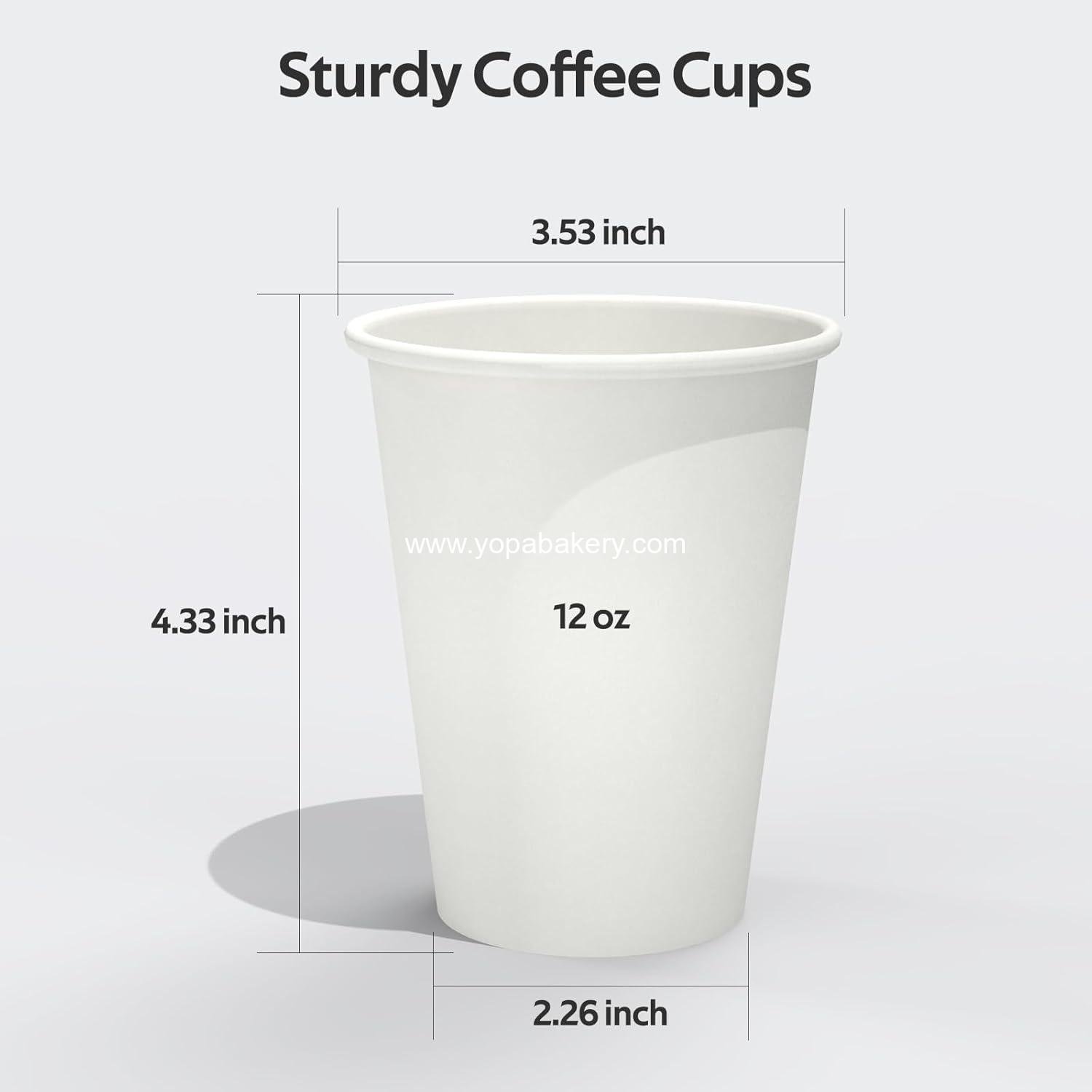 Wholesale 360 Count 12 oz Disposable Coffee Cups, Leak-Free Food Safe Paper Cups for Hot and Cold Drinks, ODM Factory
