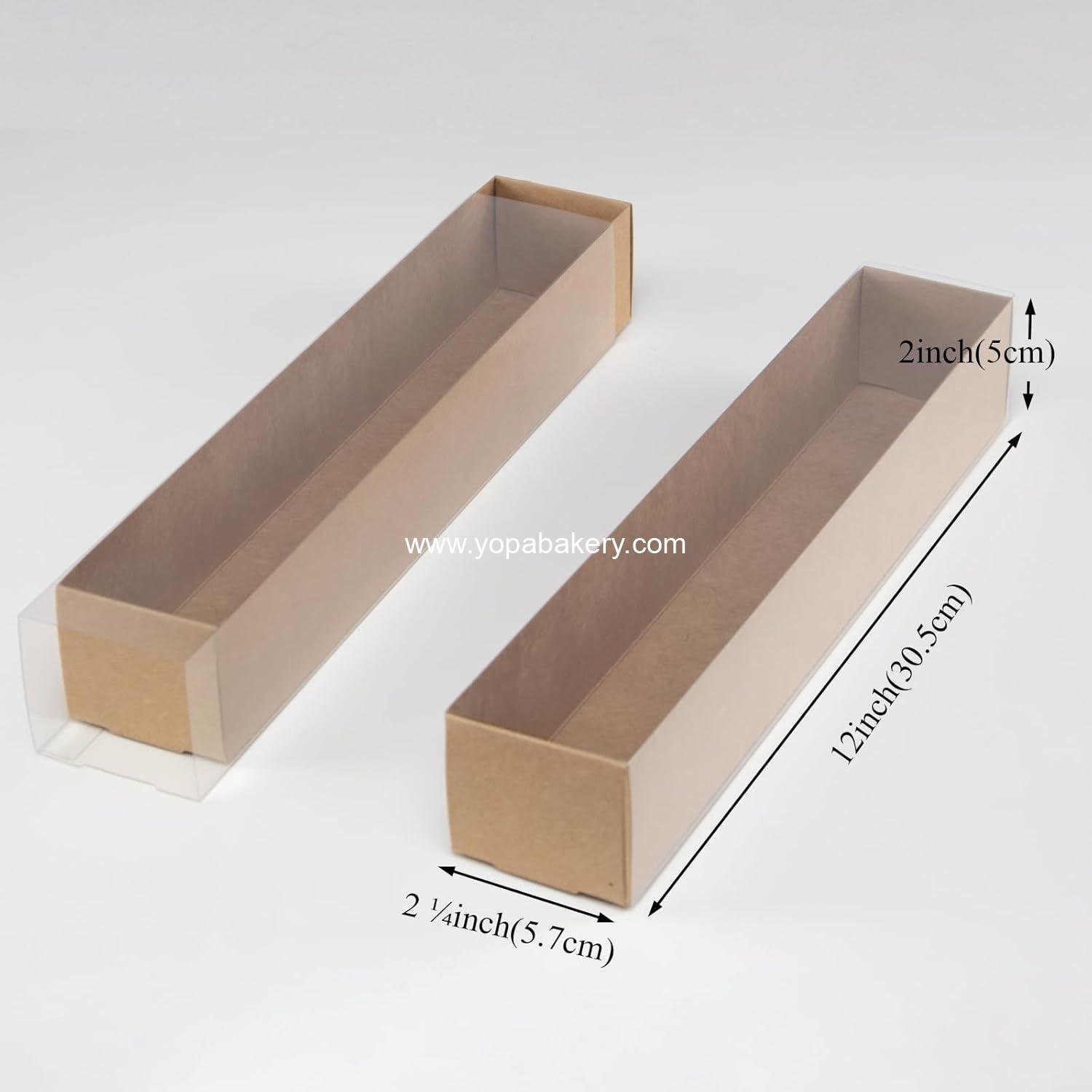 Wholesale 20-Pack 12x2¼x2 Inch Bakery Boxes for Chocolate Covered Strawberries, Macarons, Truffles, Cocoa Bombs, Cookies, and Soaps - Factory