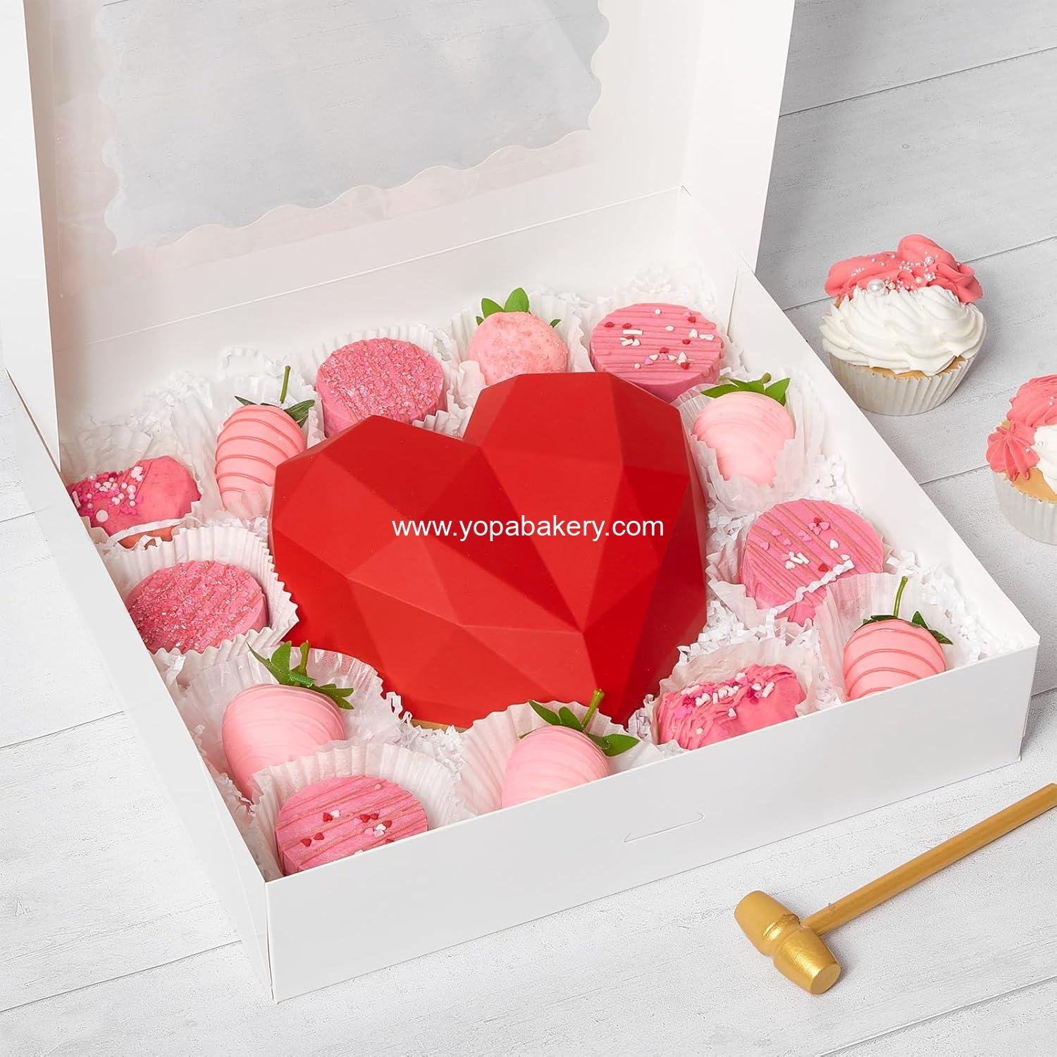 Wholesale 20 PCS Pie Boxes, 12 x 12 x 2.5 Inches Bakery Boxes with Window, Auto-Popup Treat Boxes for Chocolates, Strawberries, Pastries, Muffins, Donuts Factory Wholesale 20 PCS Pie Boxes, 12 x 12 x 2.5 Inches Bakery Boxes with Window, Auto-Popup Treat Boxes for Chocolates, Strawberries, Pastries, Muffins, Donuts Factory