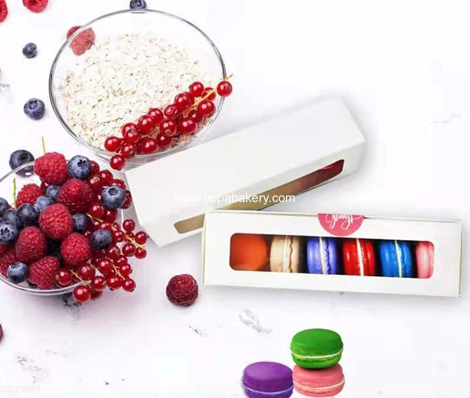 Wholesale 30 Pack Macaron Boxes with Window White Pastry for 6 Bakery French Cocoa Truffle Wedding Gift Dessert Cookies Treat Delivery Box Factory