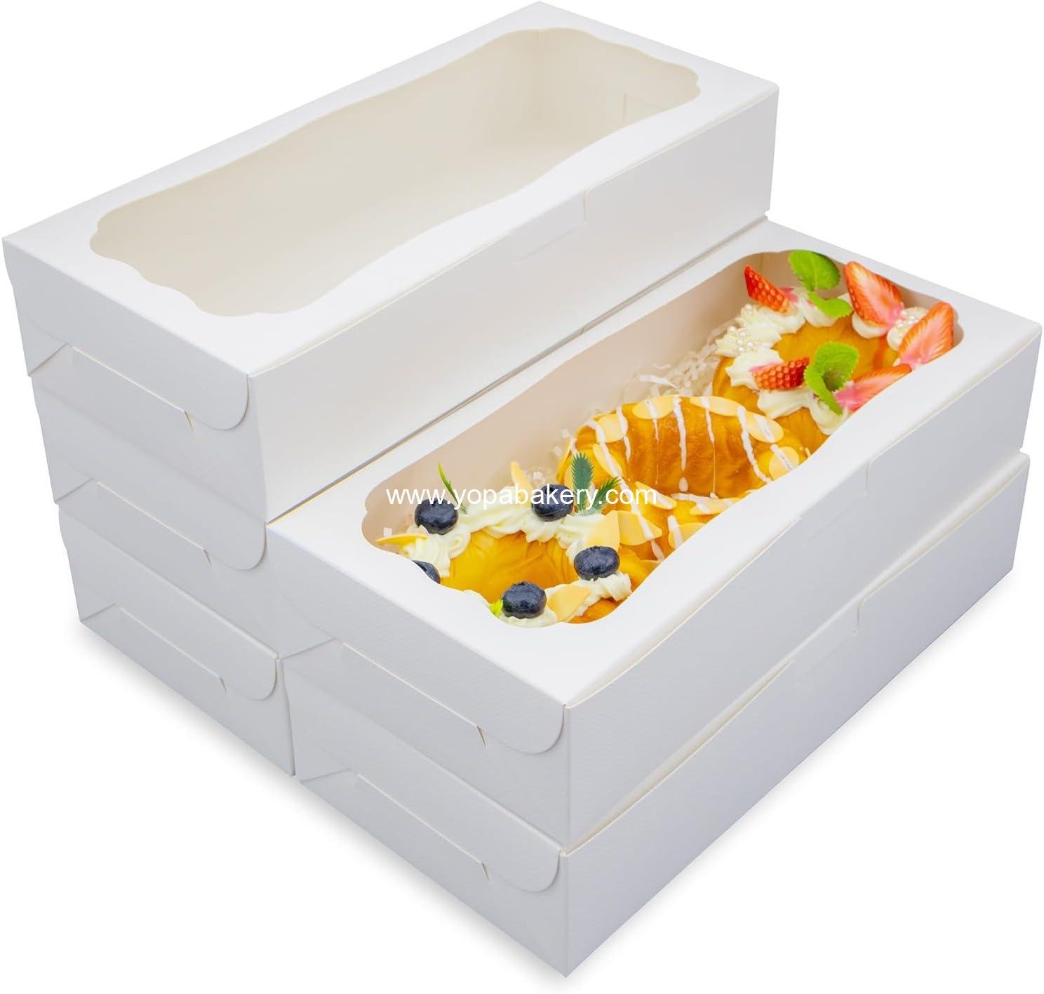 Wholesale 24-Piece 12x5.5x2.5 Inch White Bakery Boxes with Window for Cookies, Donuts, Pastries, Pies, Muffins, and Chocolate-Covered Strawberries - Factory Wholesale 24-Piece 12x5.5x2.5 Inch White Bakery Boxes with Window for Cookies, Donuts, Pastries, Pies, Muffins, and Chocolate-Covered Strawberries - Factory