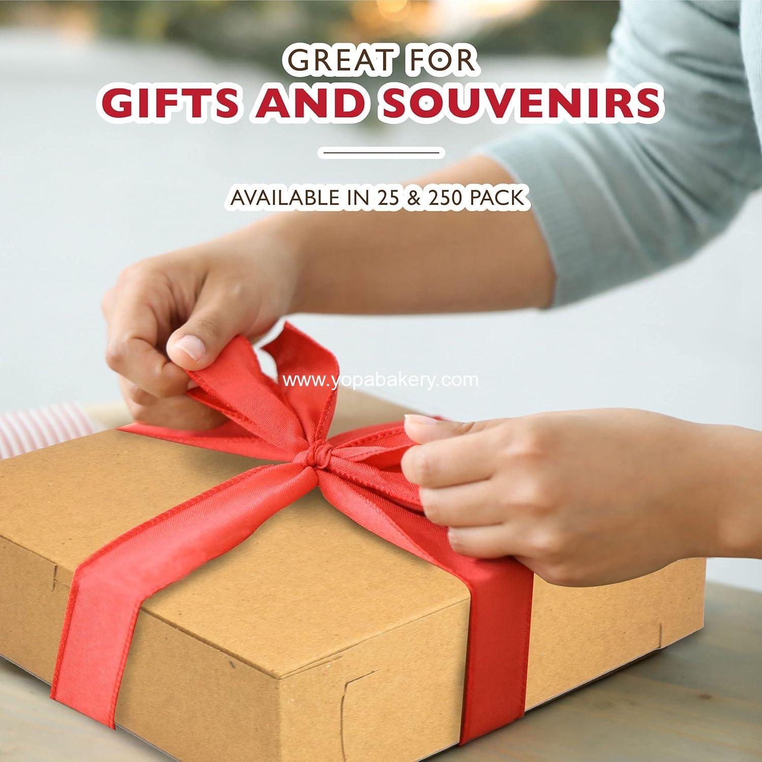 Wholesale 250 Pack Kraft Bakery Boxes, 10 x 10 x 2.5 Inches Brown Pastry Boxes, Cardboard Treat Boxes for Cupcakes, Chocolates, Donuts, Macarons, Cookies, Pie Boxes and Dessert Boxes Factory Wholesale 250 Pack Kraft Bakery Boxes, 10 x 10 x 2.5 Inches Brown Pastry Boxes, Cardboard Treat Boxes for Cupcakes, Chocolates, Donuts, Macarons, Cookies, Pie Boxes and Dessert Boxes Factory